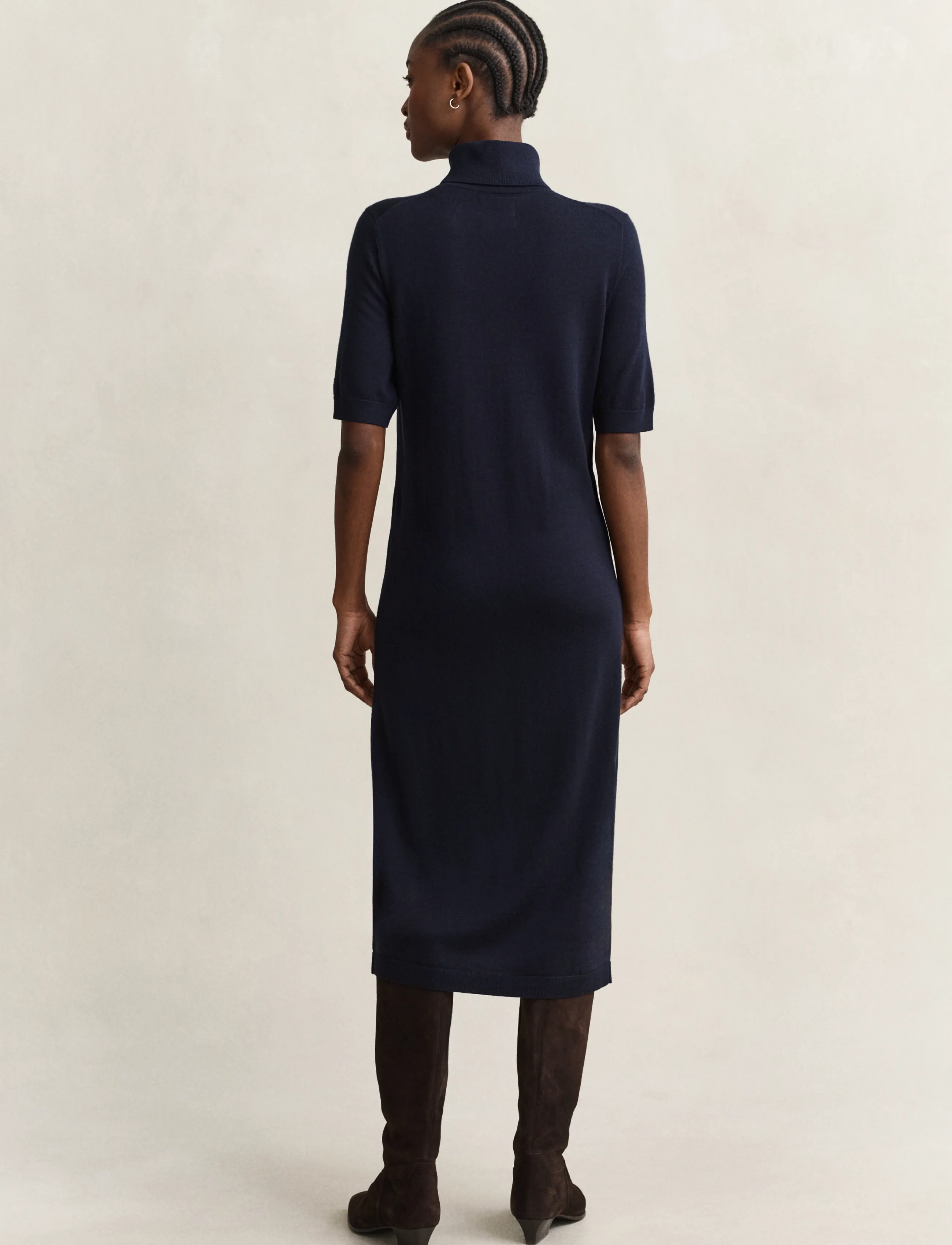 Gant - MERINO DRESS - midikleidid - evening blue - 2