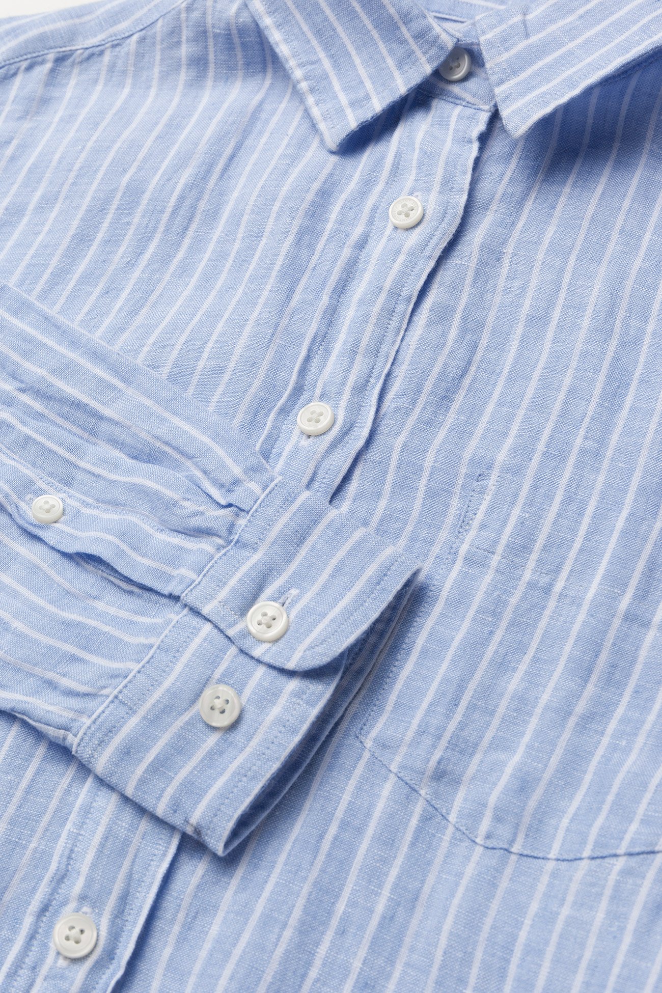 GANT - O2. STRIPED LINEN SHIRT DRESS - capri blue - 2