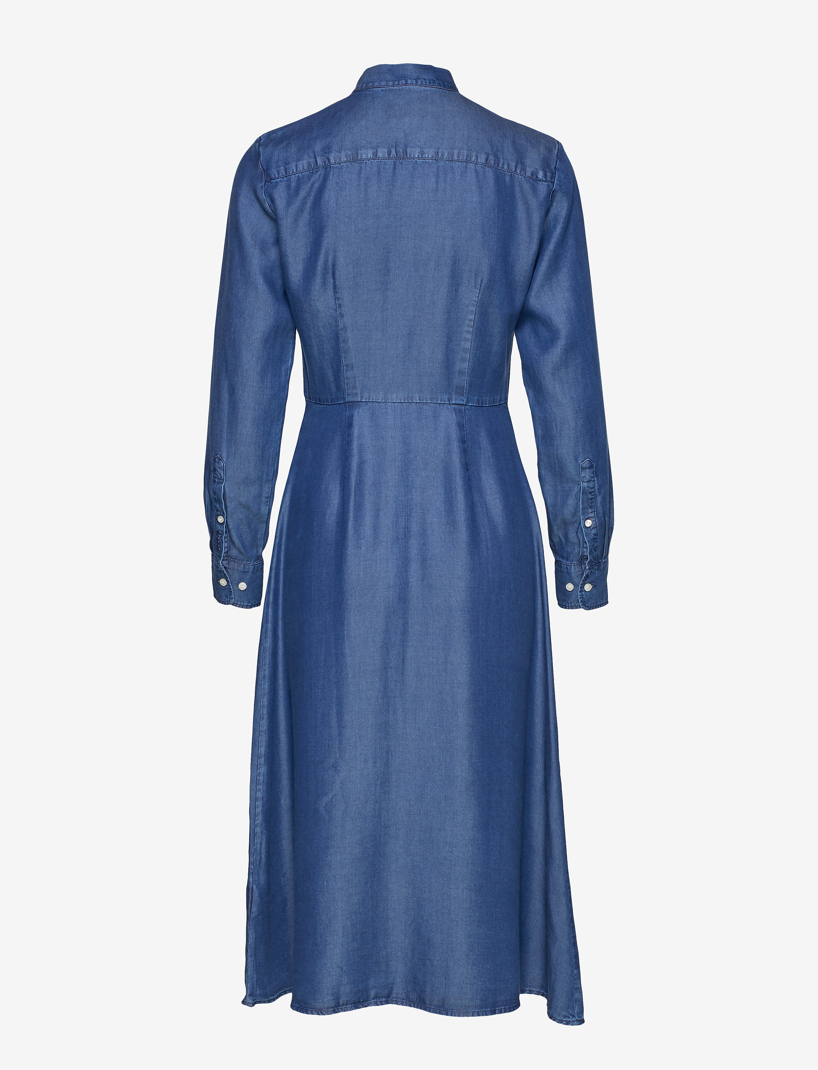 GANT - D1. CHAMBRAY BOW SHIRT DRESS - dark indigo - 1
