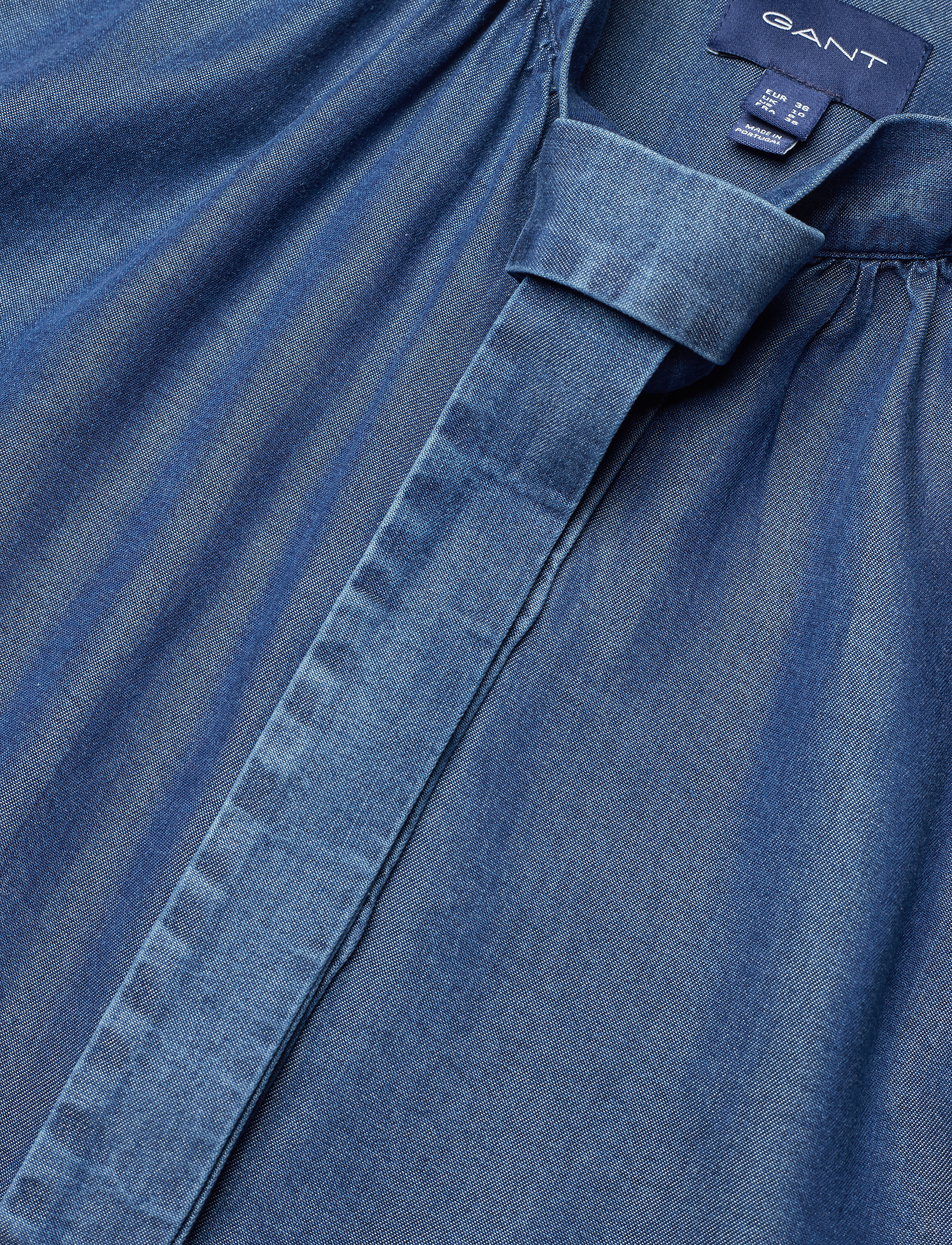 GANT - D1. CHAMBRAY BOW SHIRT DRESS - dark indigo - 2