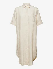 GANT - D2. LINEN CHAMBRAY SHIRT DRESS - summer dresses - desert beige - 2