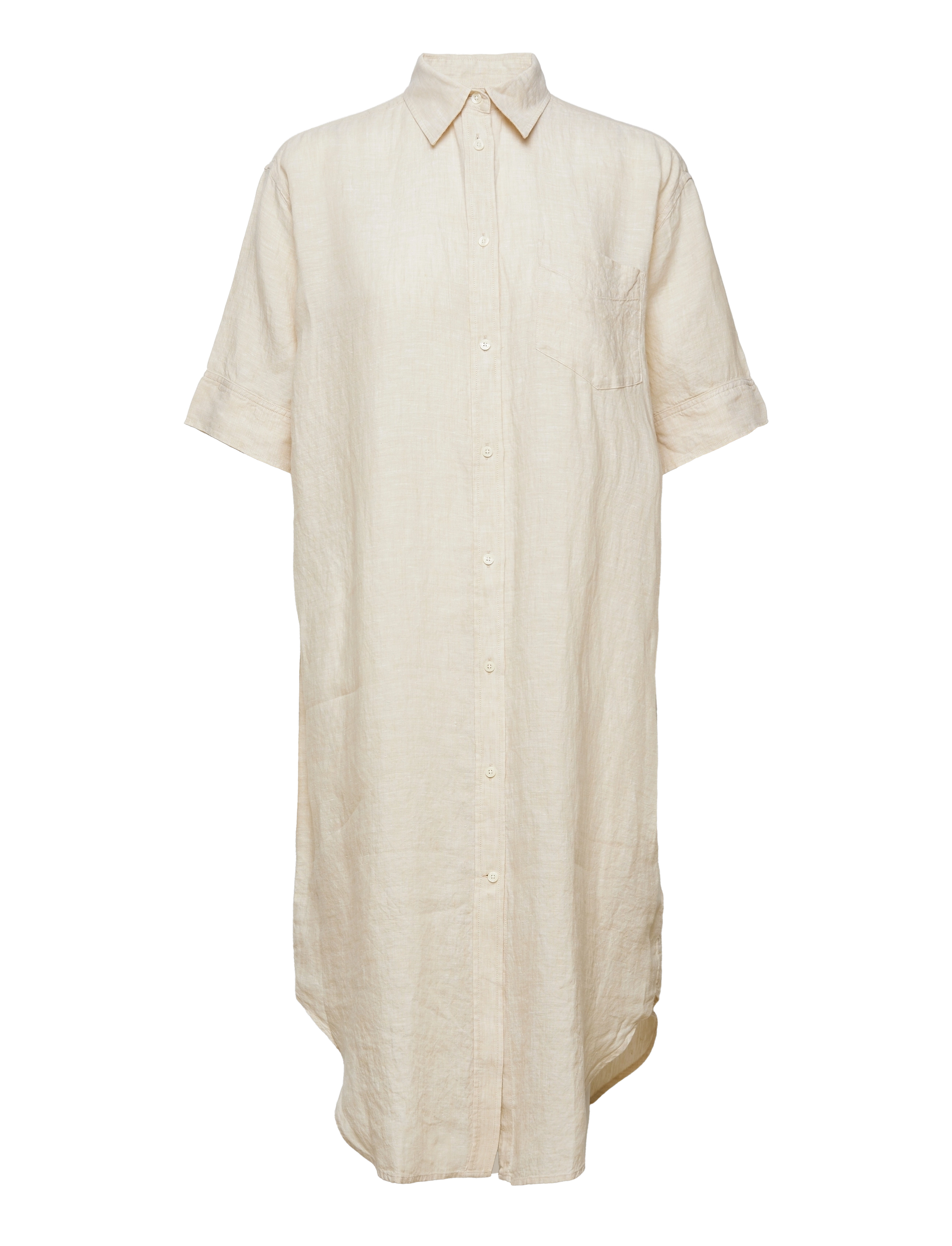 GANT - D2. LINEN CHAMBRAY SHIRT DRESS - desert beige - 2