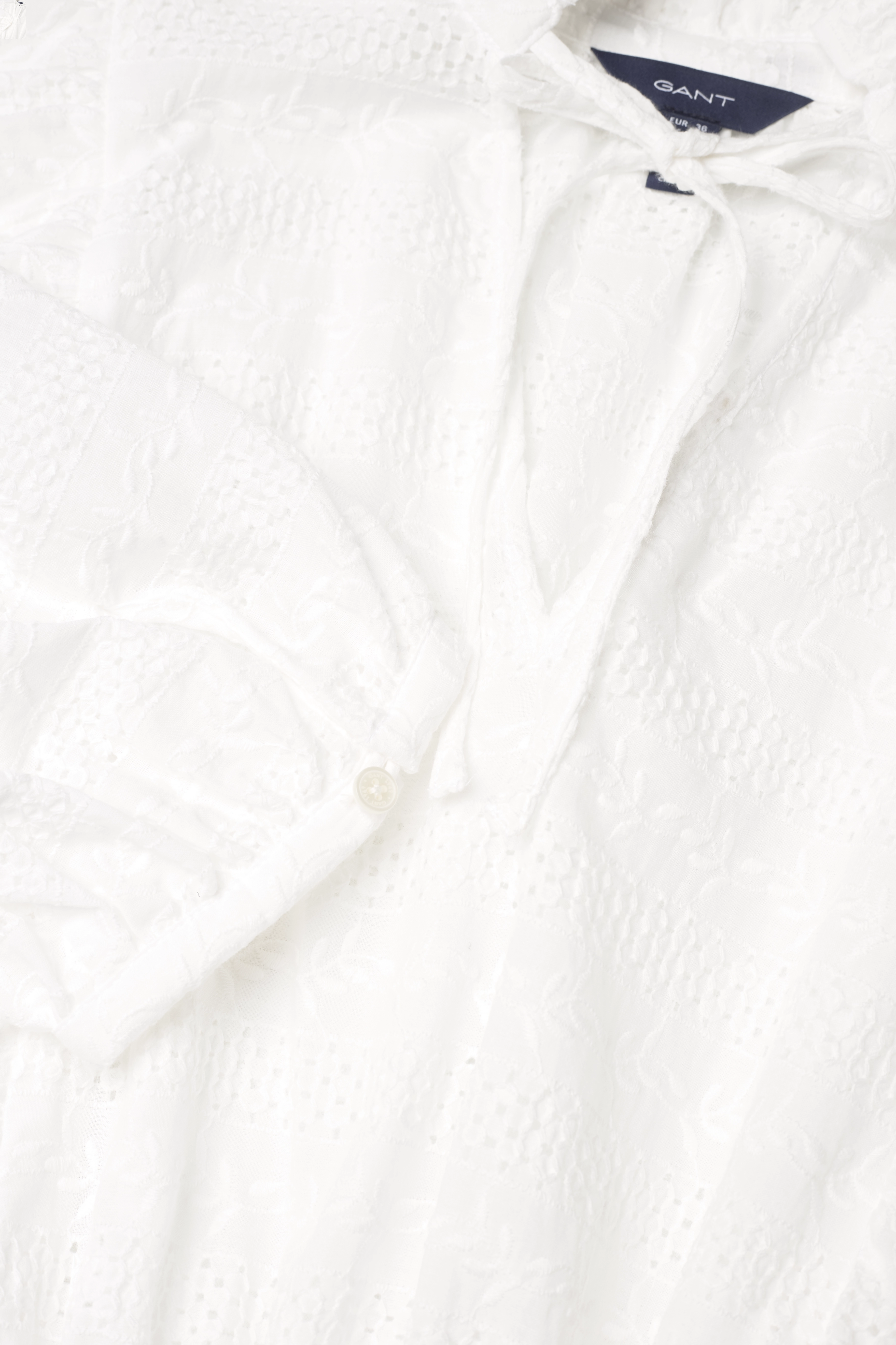 GANT - D2. BRODERIE ANGLAISE DRESS - eggshell - 2