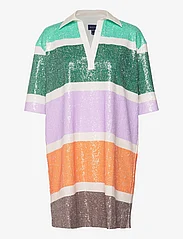 GANT - D2. SEQUINS STRIPE DRESS - t-shirt dresses - multicolor - 0