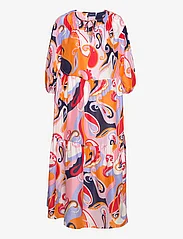 GANT - D1. PAISLEY SILK DRESS - midi dresses - geranium pink - 0