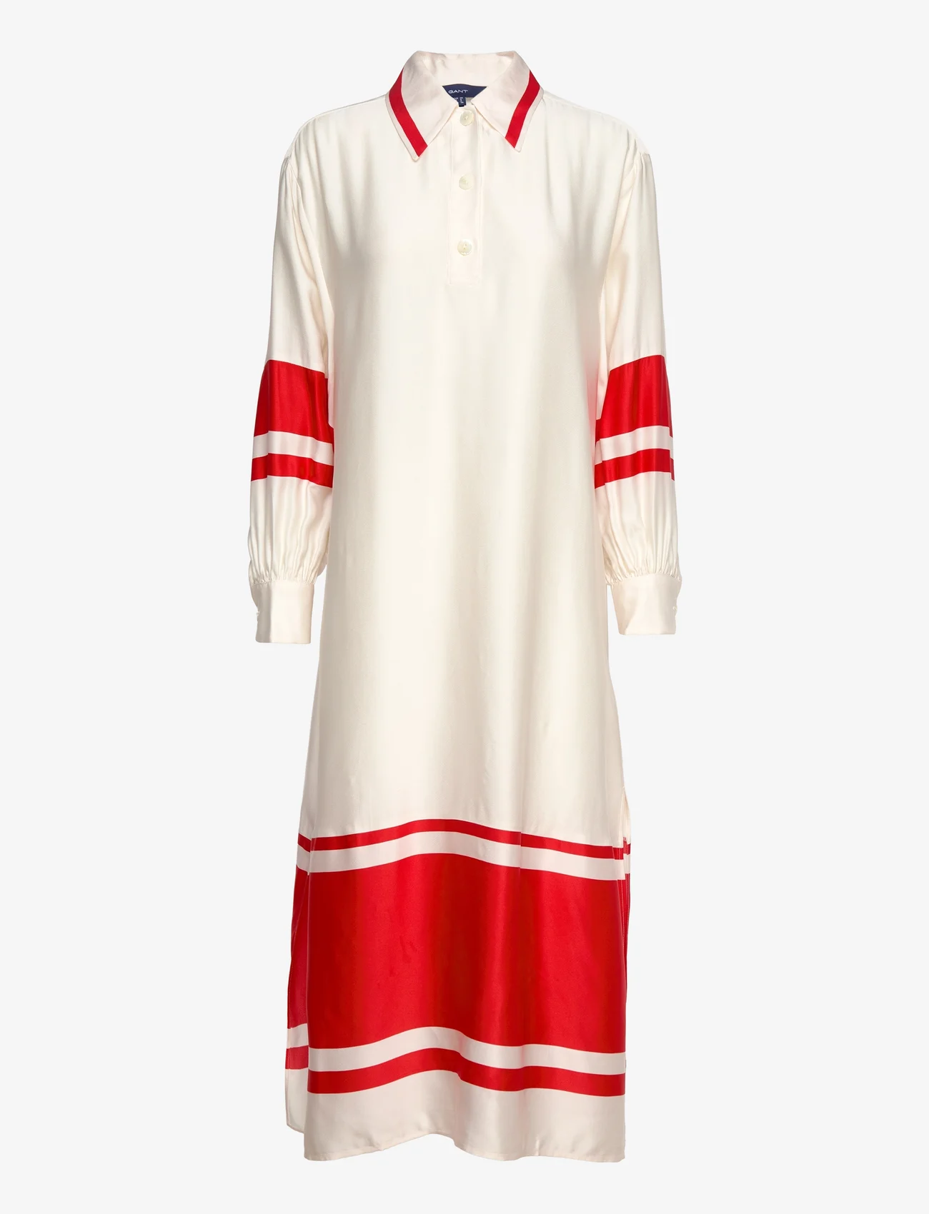GANT - D2. STRIPE DETAIL DRESS - sukienki koszulowe - linen - 0