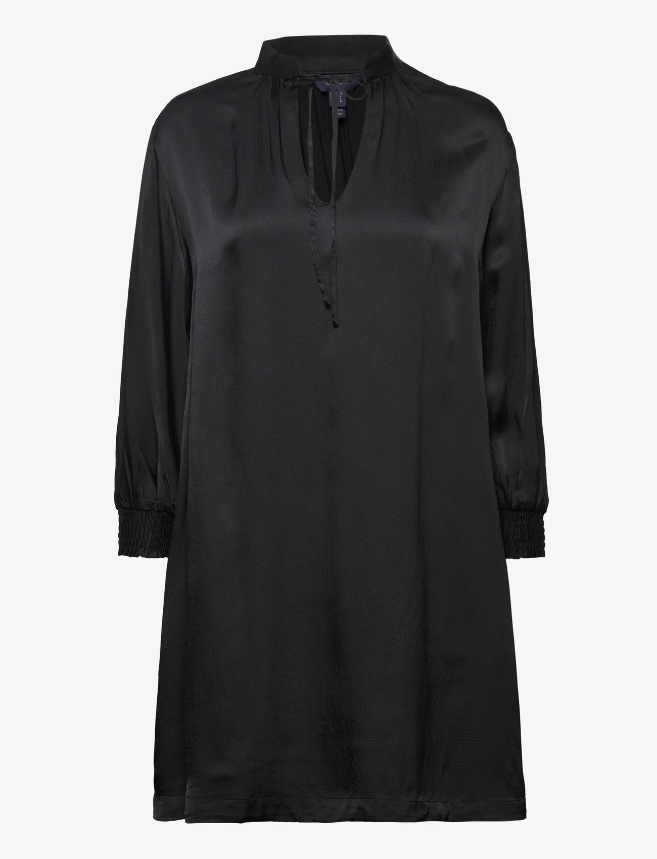 GANT - D1. STAND COLLAR DRESS - peoriided outlet-hindadega - ebony black - 0
