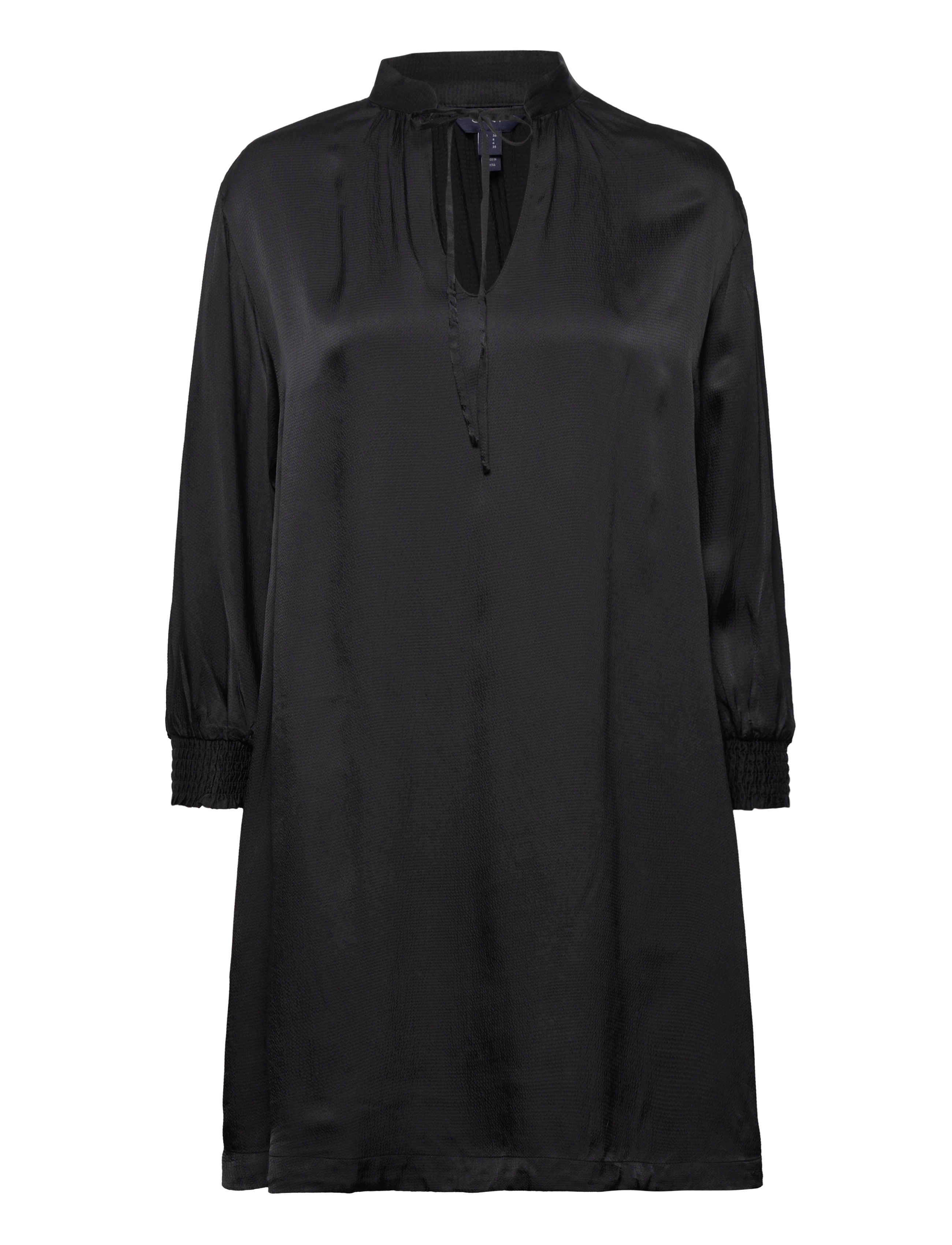 Gant D1. STAND COLLAR DRESS - Kjoler - EBONY BLACK / black