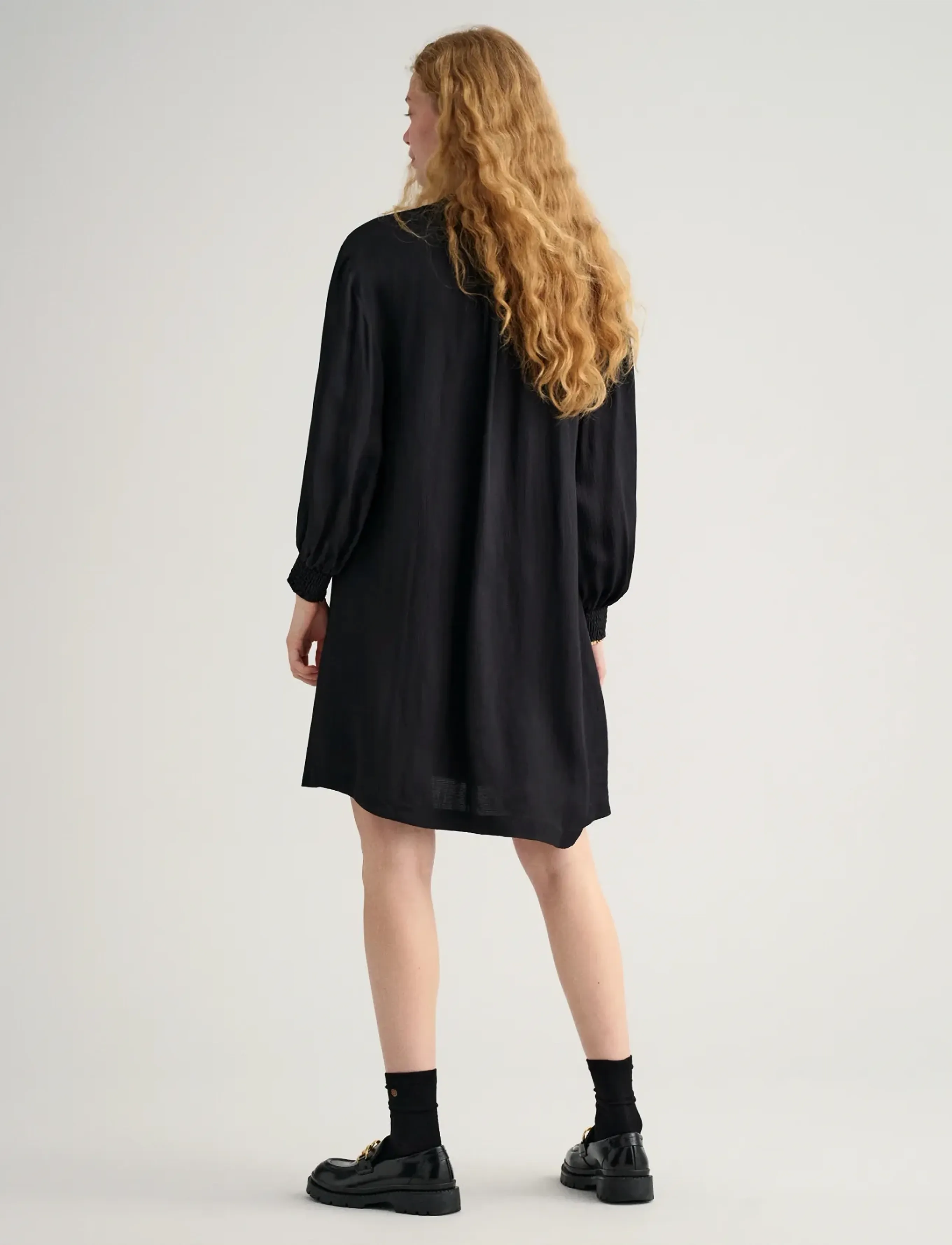Gant - D1. STAND COLLAR DRESS - festtøj til outletpriser - ebony black - 3