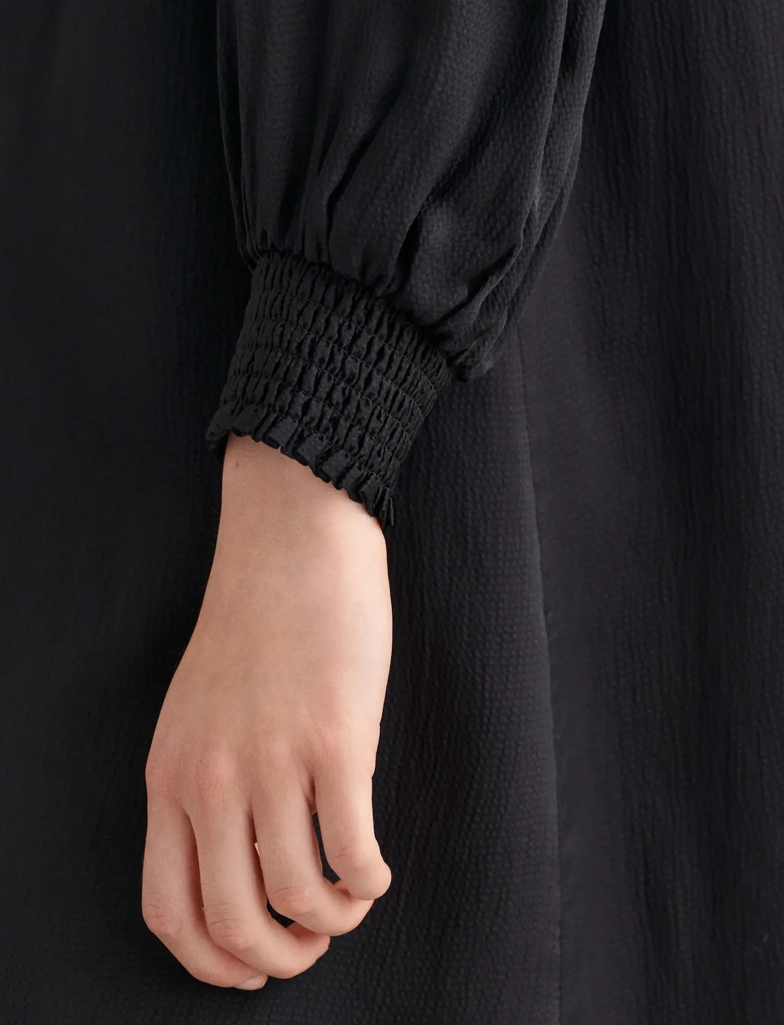 Gant - D1. STAND COLLAR DRESS - festtøj til outletpriser - ebony black - 4