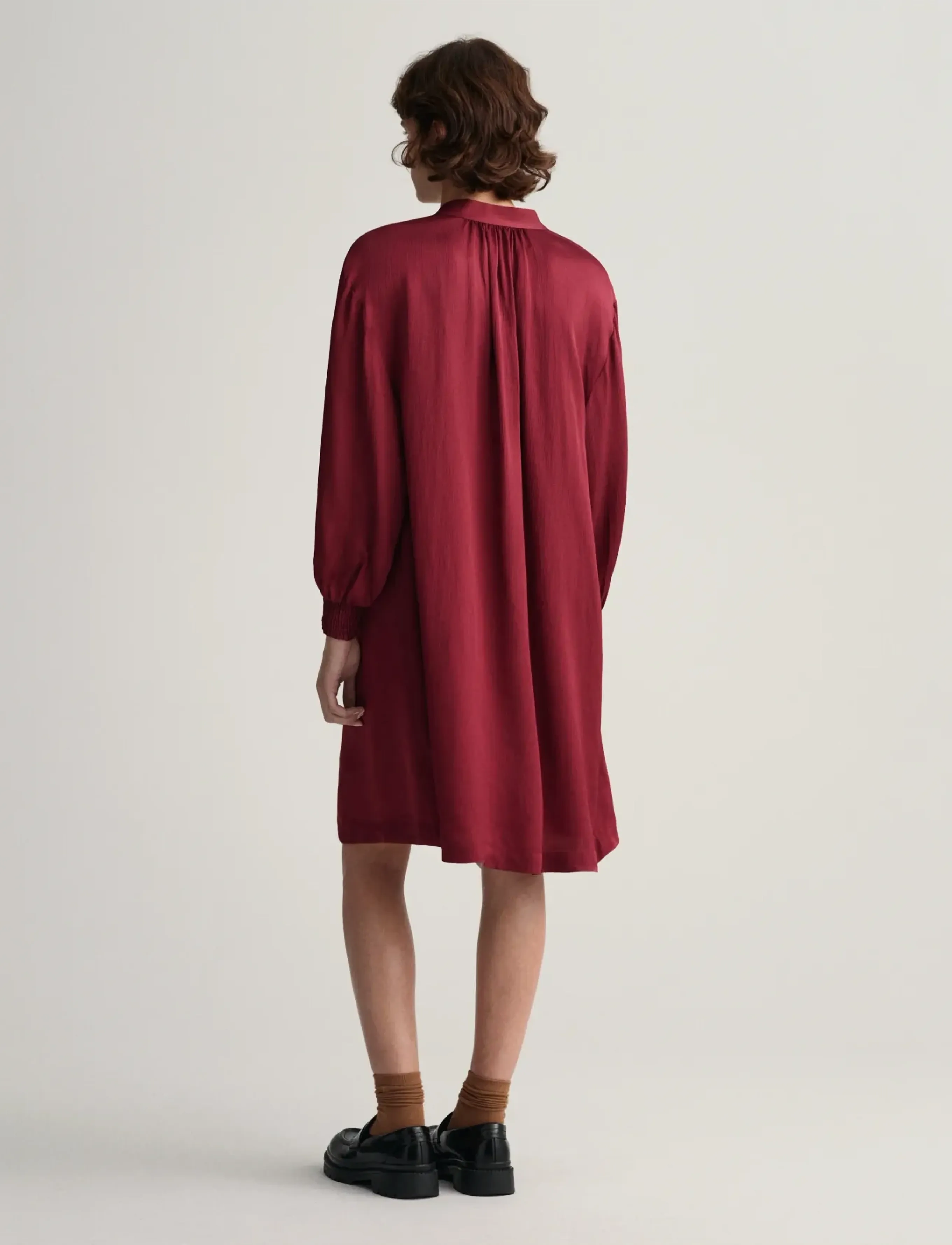 Gant - D1. STAND COLLAR DRESS - festtøj til outletpriser - plumped red - 3