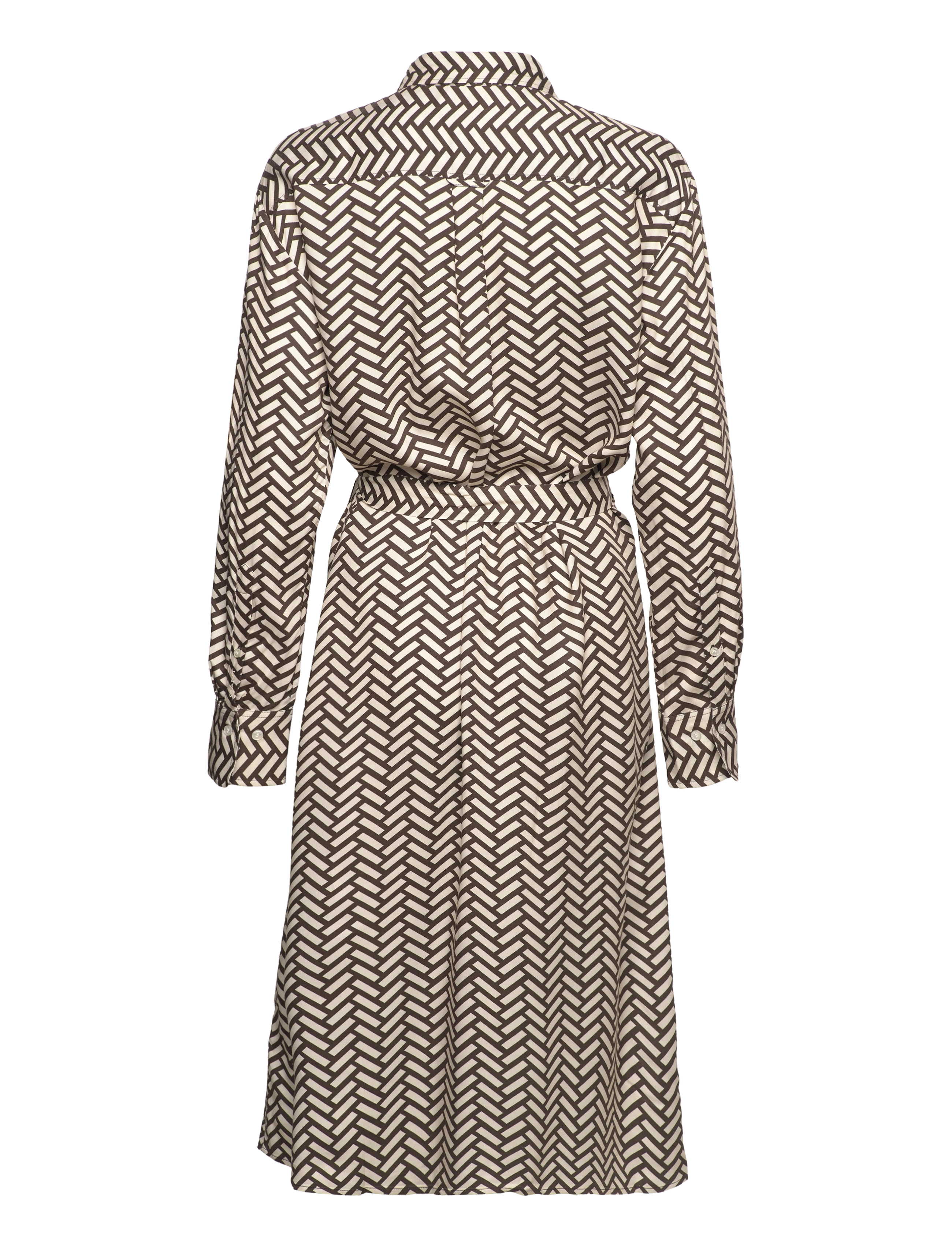 GANT - D1. GEOMETRIC A-LINE SHIRT DRESS - rich brown - 1