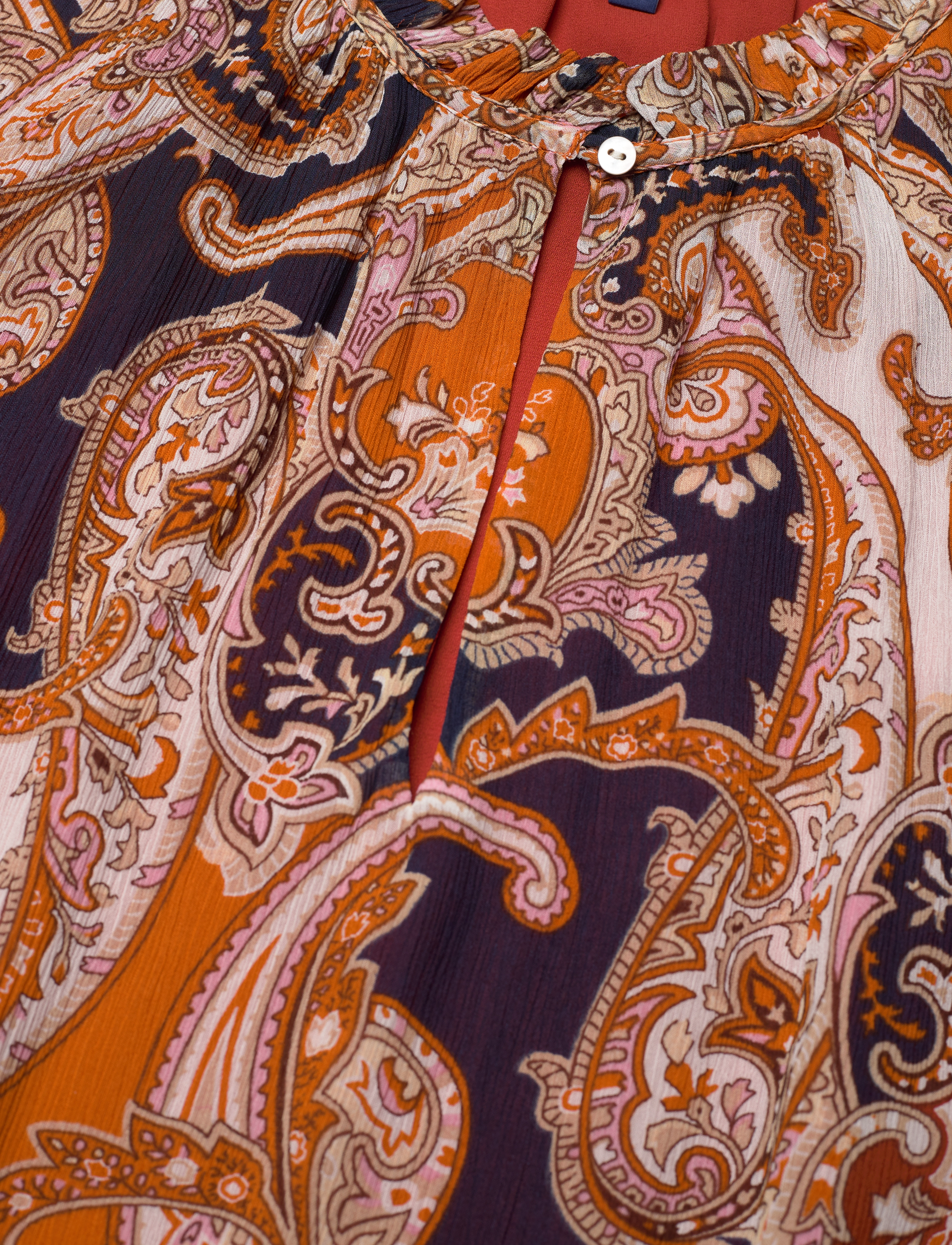 GANT - D2. PAISLEY FLOUNCE MAXI DRESS - golden orange - 2