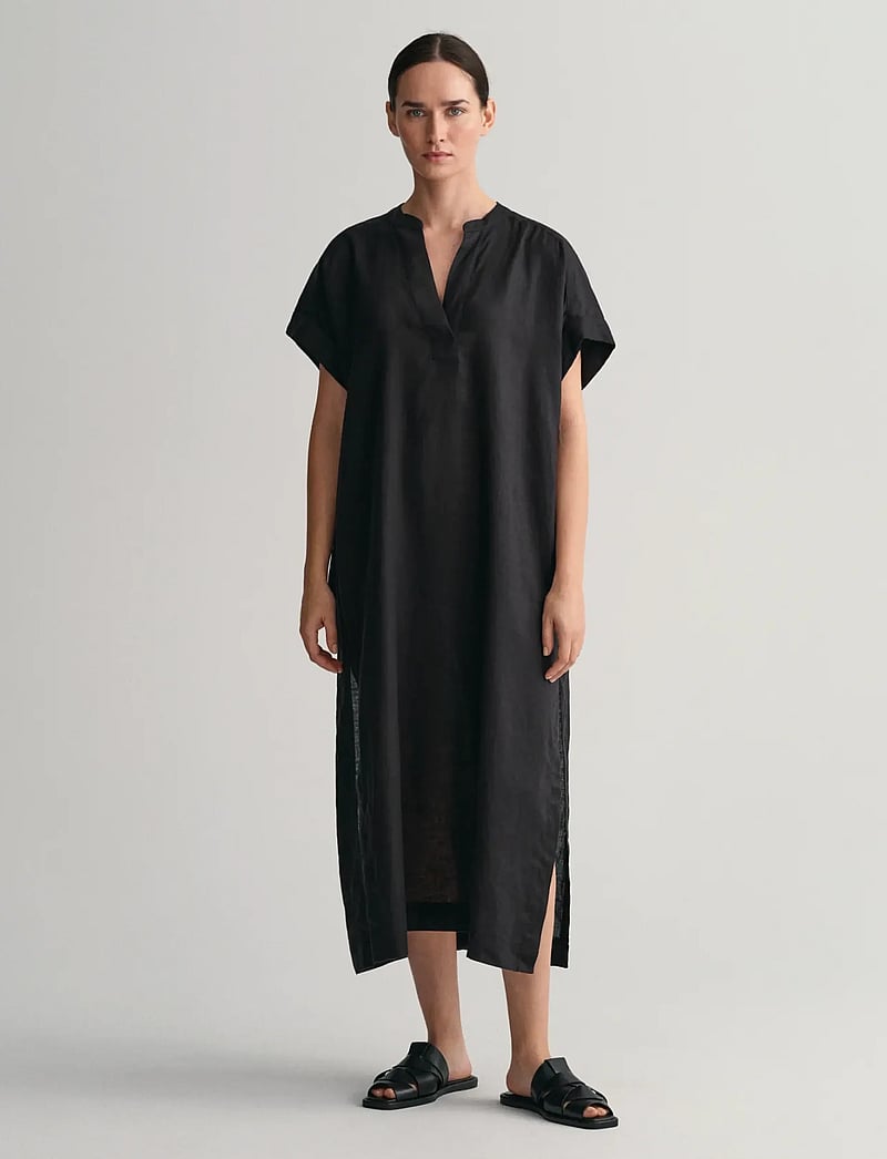 GANT - RELAXED SS LINEN CAFTAN - midi kjoler - ebony black - 0