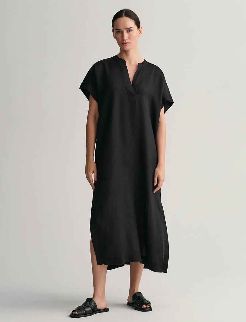 GANT - RELAXED SS LINEN CAFTAN - midi kjoler - ebony black - 5
