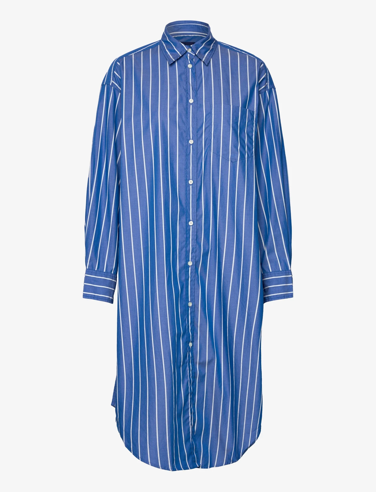 GANT - OS STRIPED SHIRT DRESS - kreklkleitas - lapis blue - 0