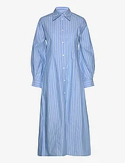 GANT - REG STRIPE MAXI SHIRT DRESS - gentle blue - 0