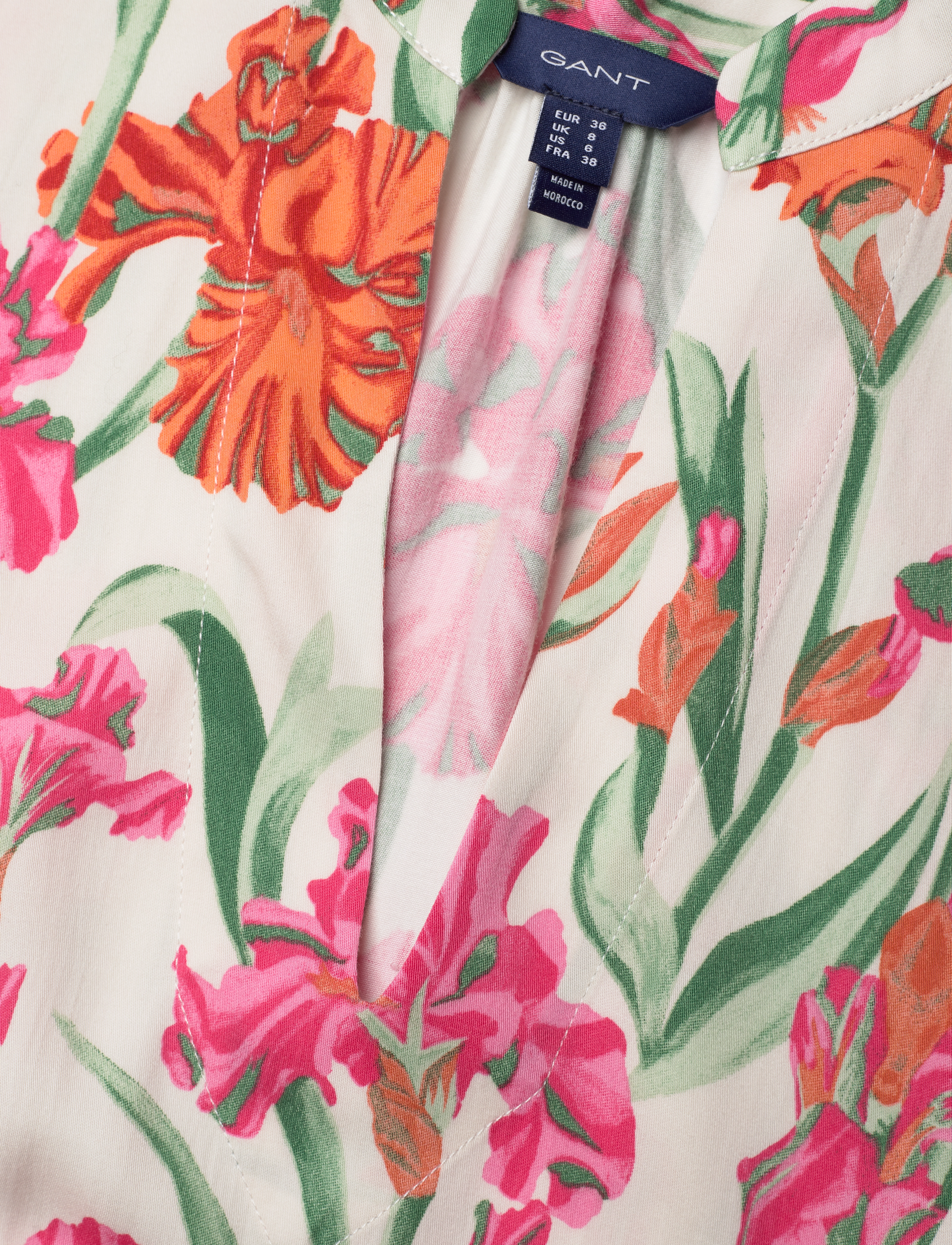 GANT - RELAXED IRIS PRINT CAFTAN DRESS - eggshell - 2