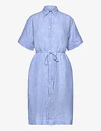 RELAXED SS LINEN SHIRT DRESS - GENTLE BLUE