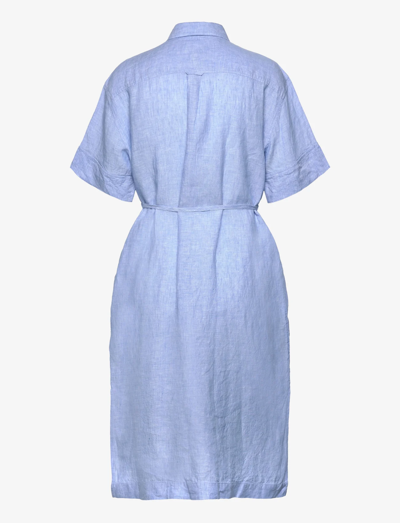 GANT - RELAXED SS LINEN SHIRT DRESS - gentle blue - 1