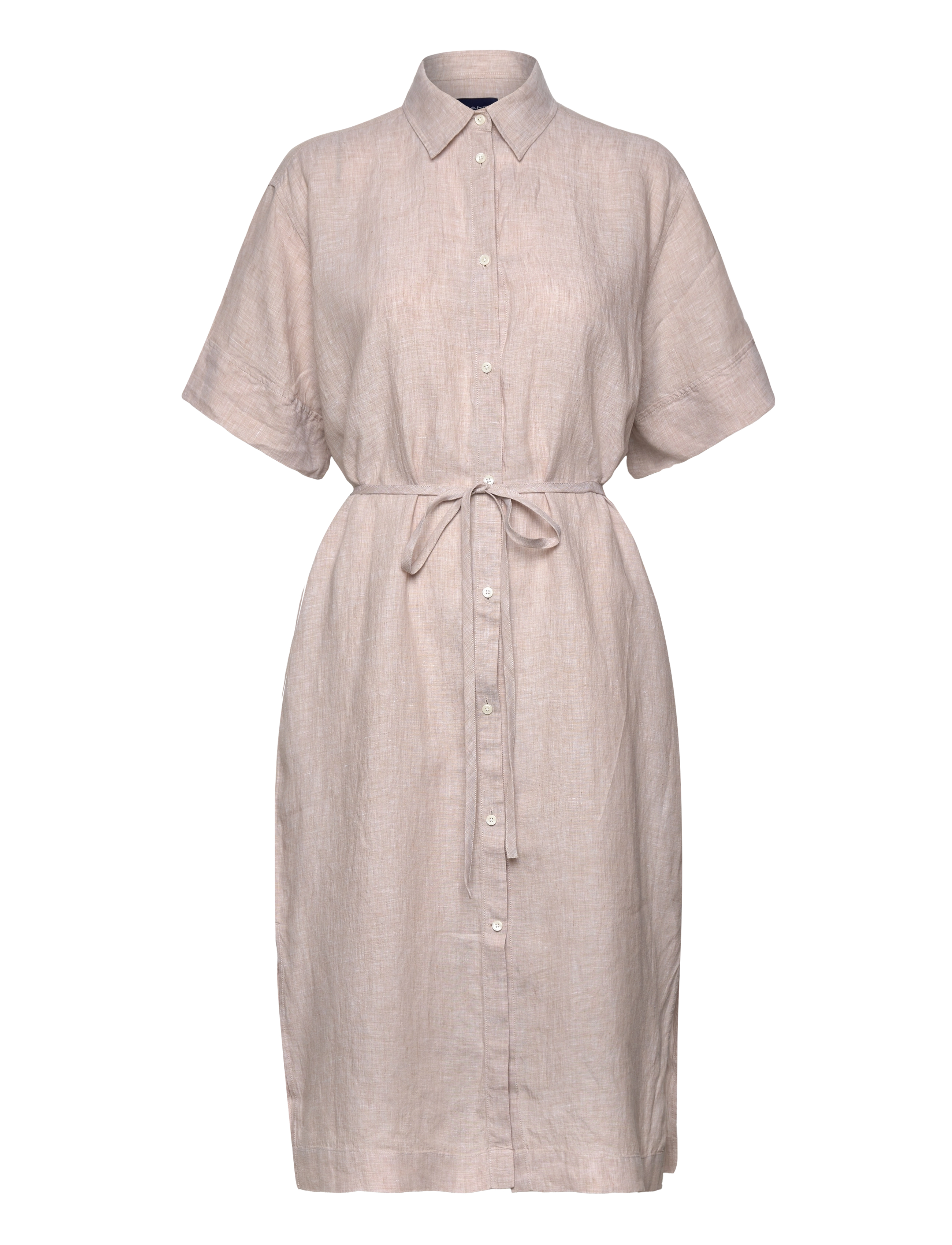 GANT - RELAXED SS LINEN SHIRT DRESS - horn beige - 1
