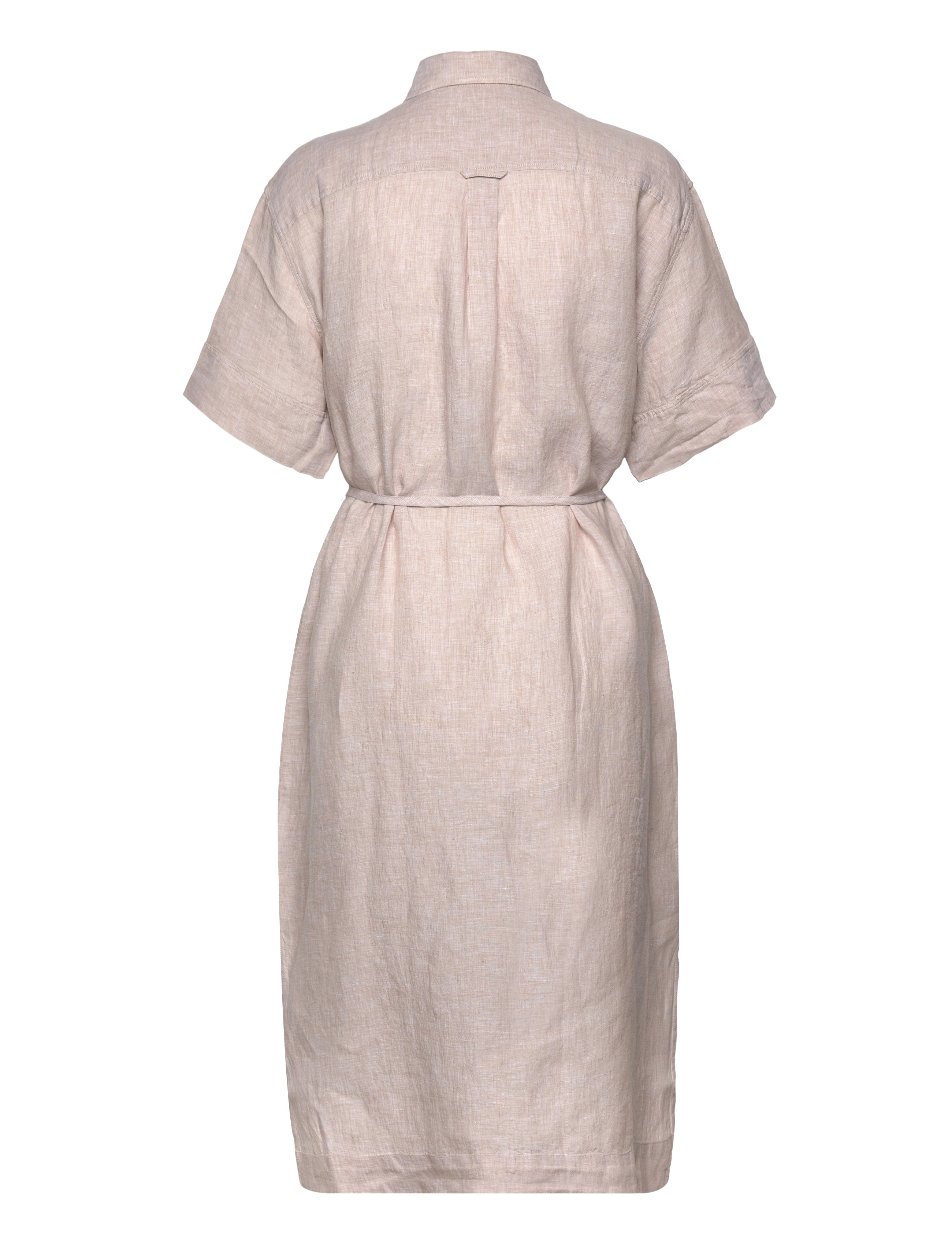 GANT - RELAXED SS LINEN SHIRT DRESS - horn beige - 2