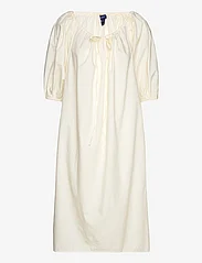 GANT - RELAXED GATHERED DRESS - midi-jurken - cream - 0