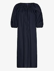 GANT - RELAXED GATHERED DRESS - midi kjoler - evening blue - 0