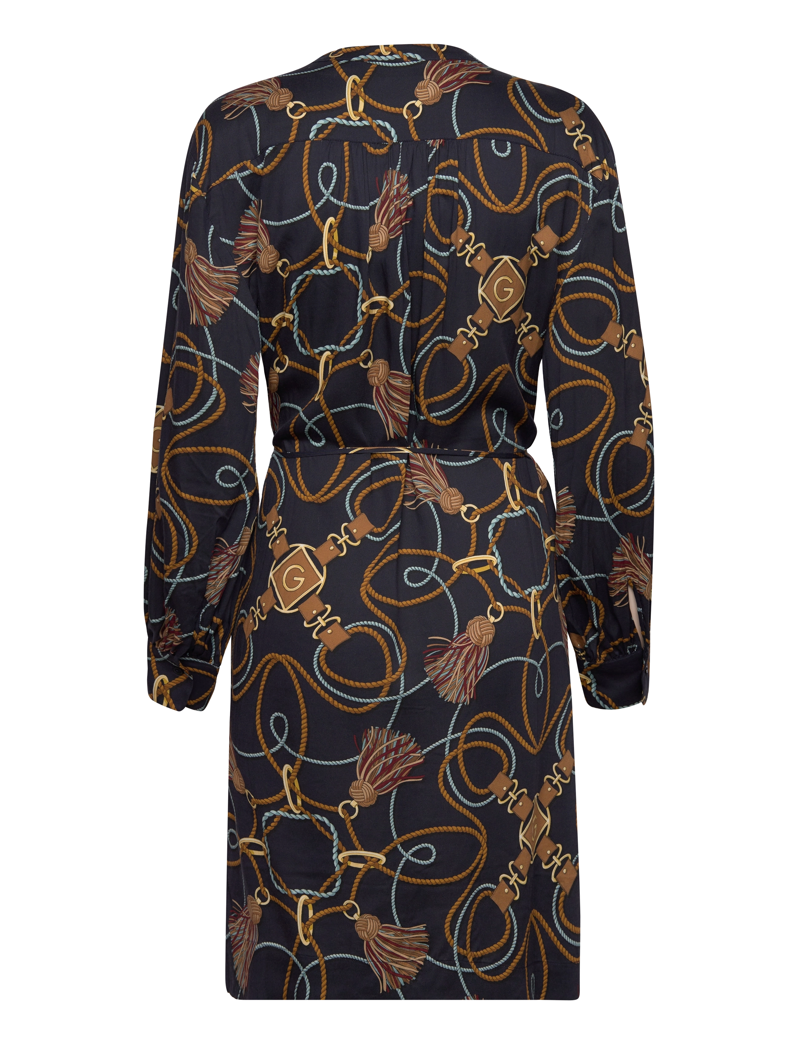 GANT - REL ROPE PRINT SHIRT DRESS - evening blue - 1