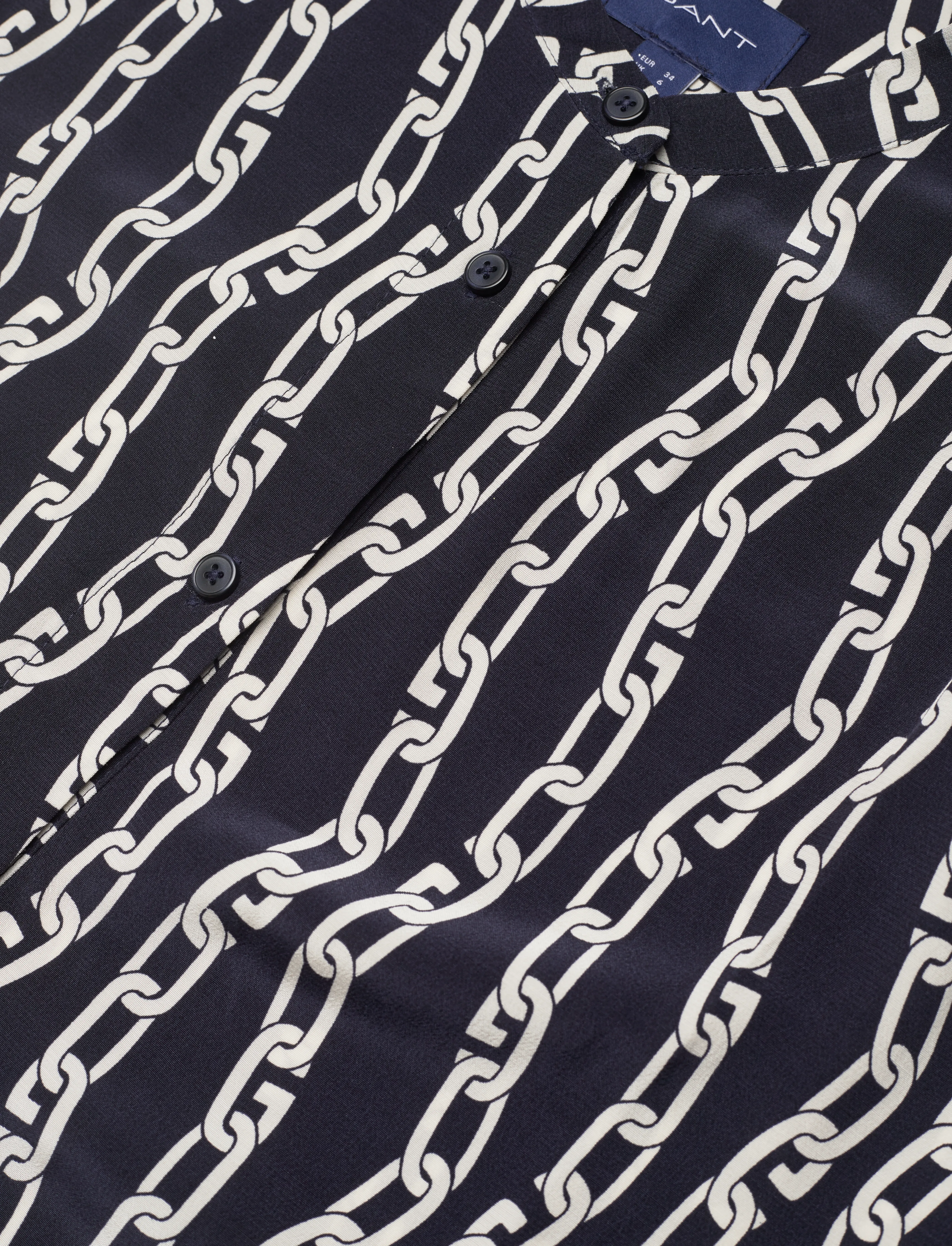 Gant - REL CHAIN PRINT TUNIC DRESS - t-shirtkjoler - evening blue - 2
