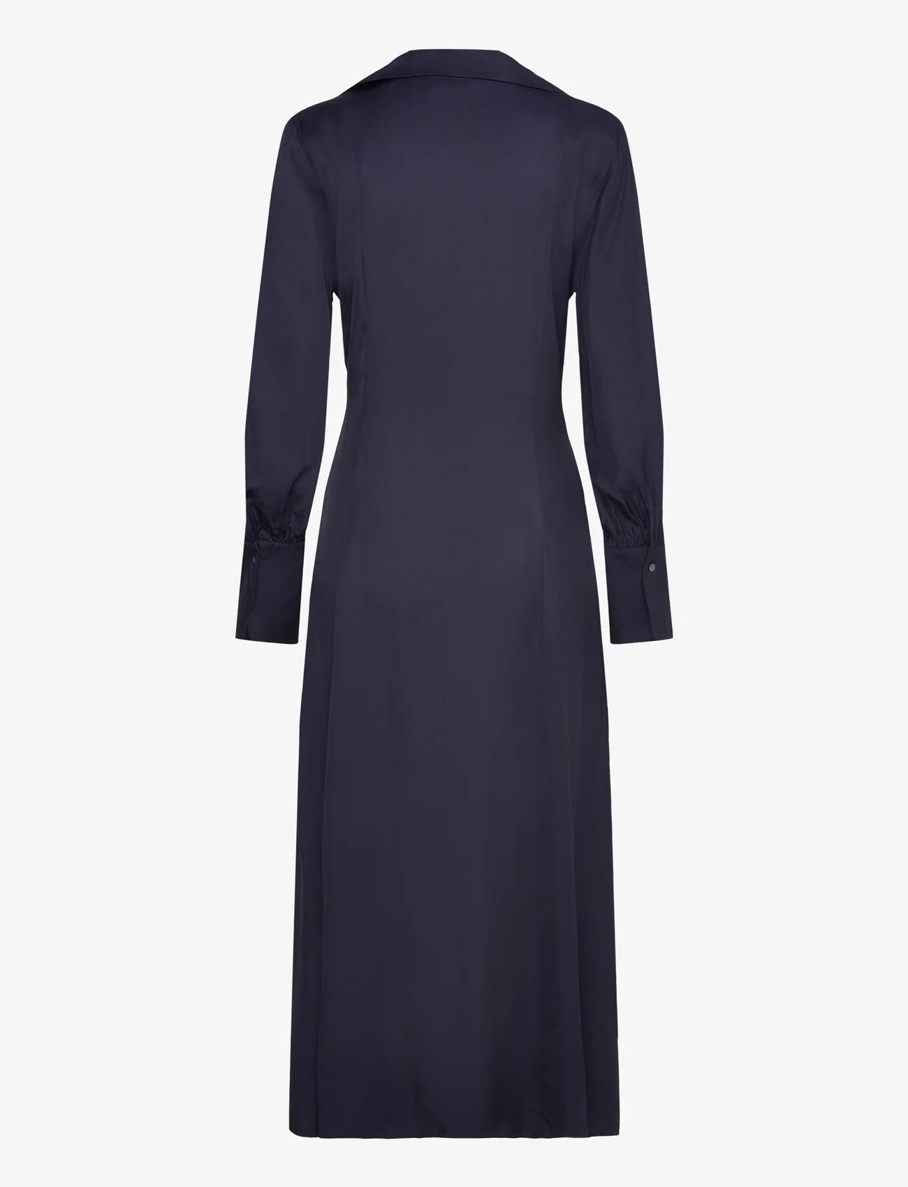 GANT - SLIM HIGH CUFF DRESS - midi-jurken - evening blue - 1