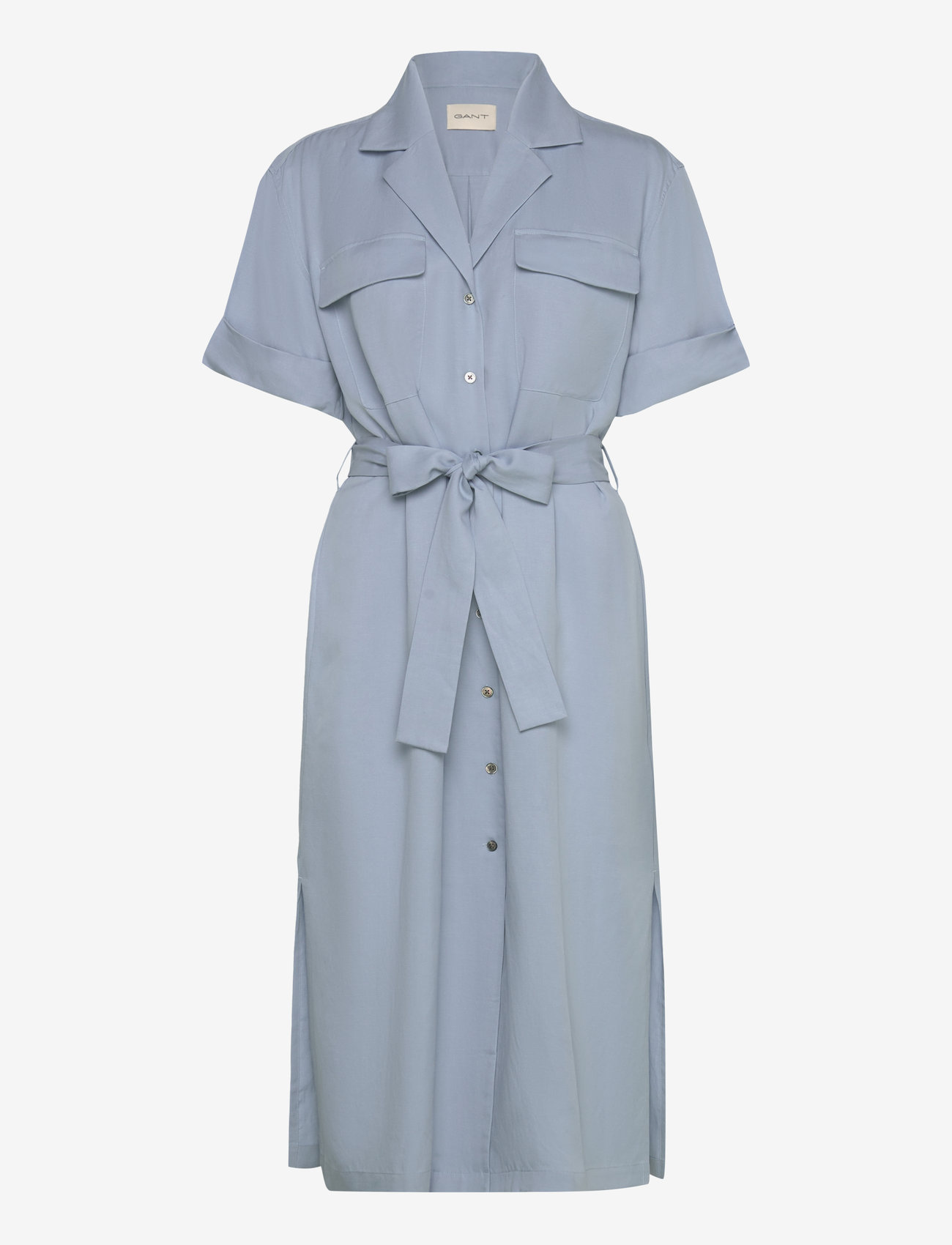 GANT - REL POCKET SS SHIRT DRESS - hemdkleider - dove blue - 1
