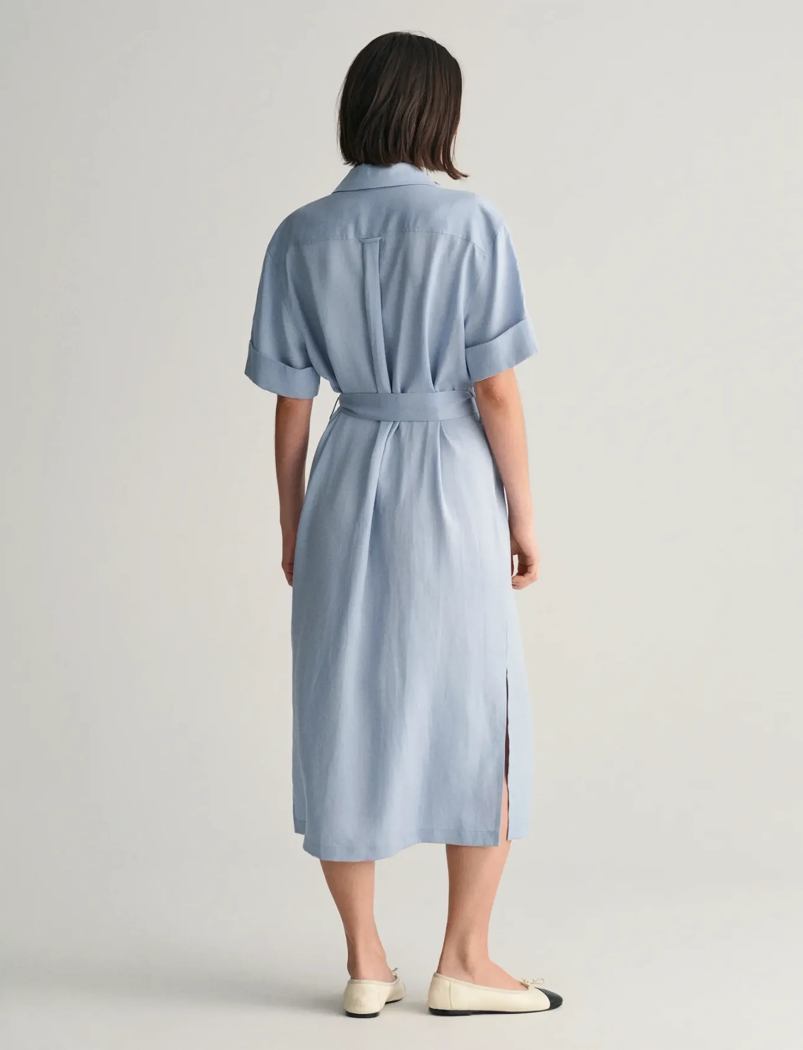 GANT - REL POCKET SS SHIRT DRESS - dove blue - 3