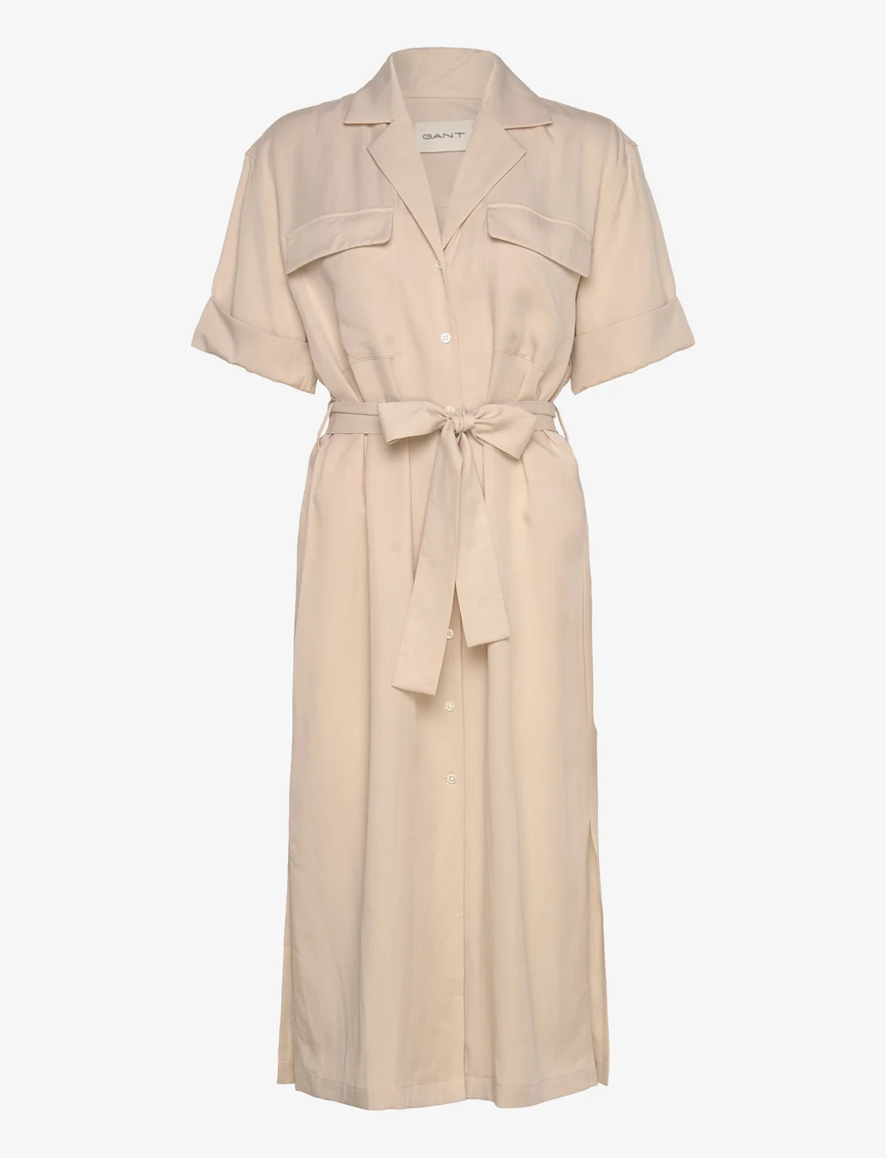 GANT - REL POCKET SS SHIRT DRESS - skjortekjoler - soft oat - 0