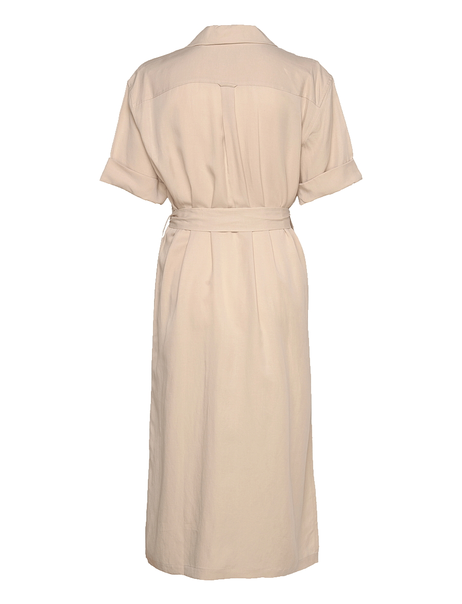 GANT - REL POCKET SS SHIRT DRESS - soft oat - 2