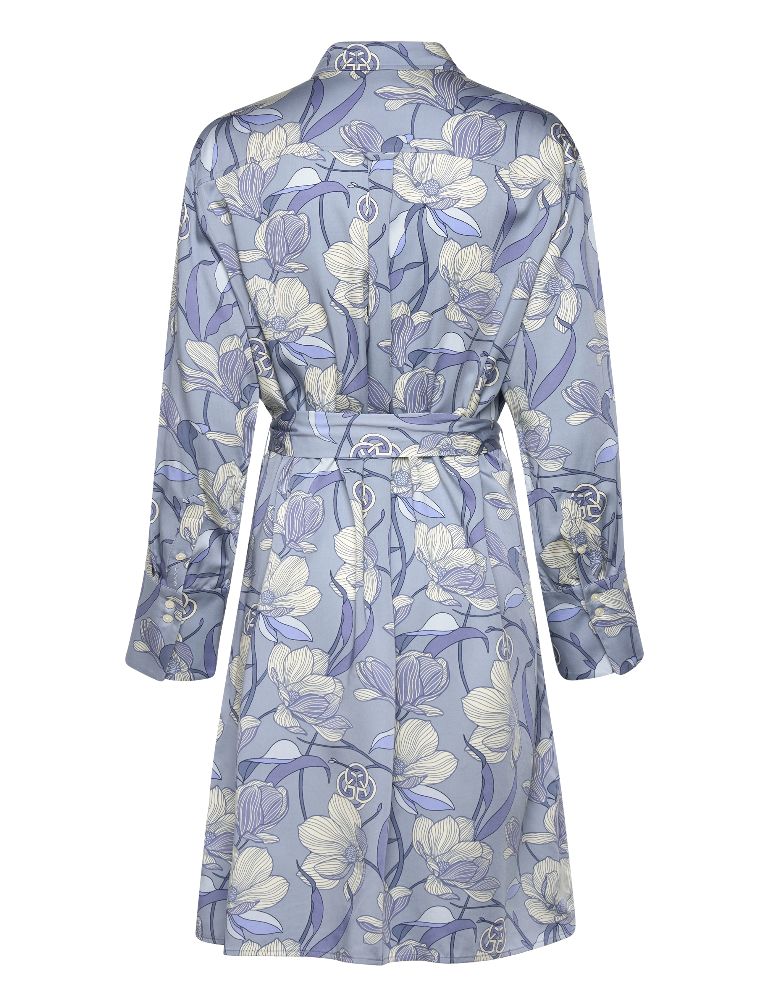 GANT - REL MAGNOLIA PRINT SHIRT DRESS - dove blue - 1