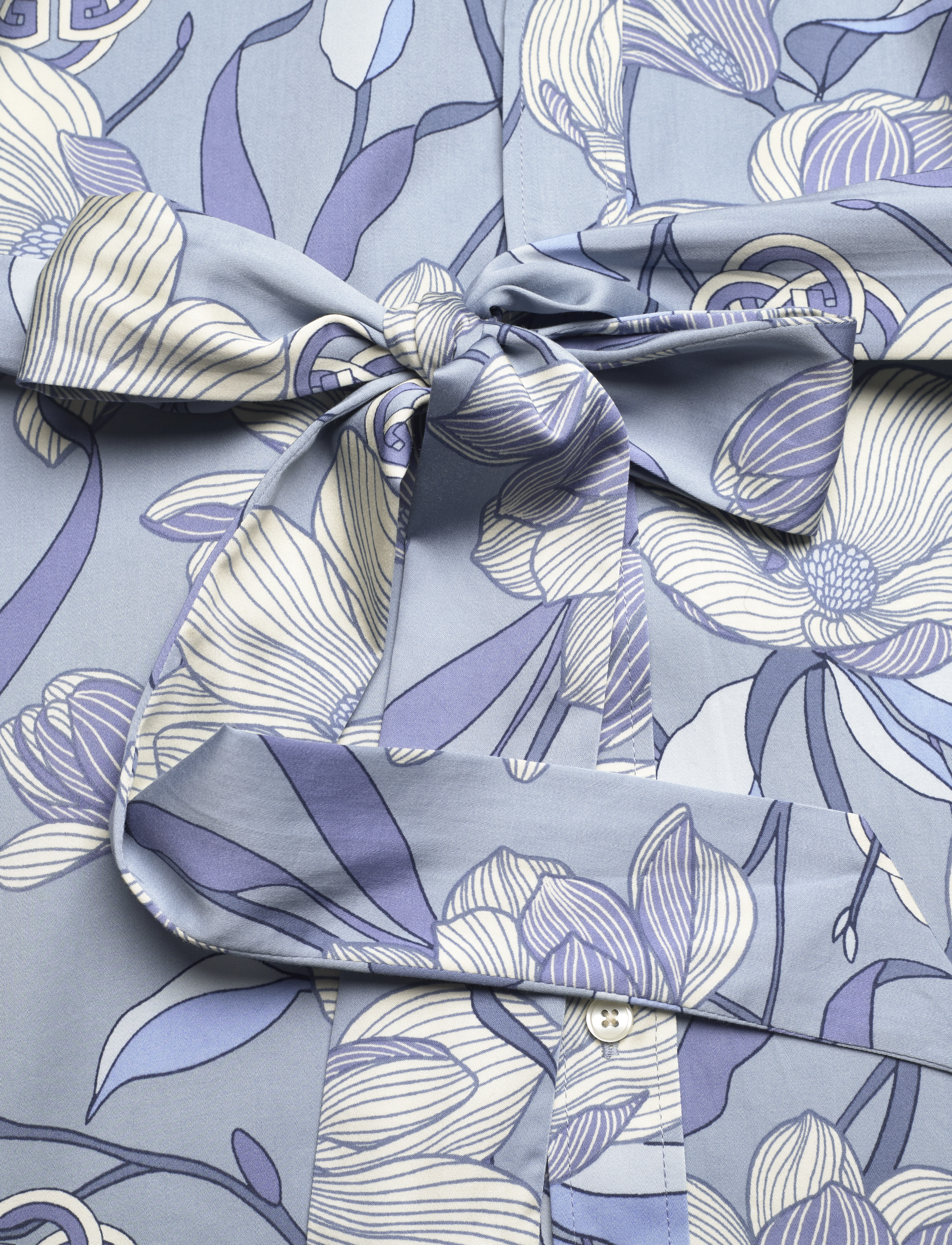 GANT - REL MAGNOLIA PRINT SHIRT DRESS - dove blue - 3