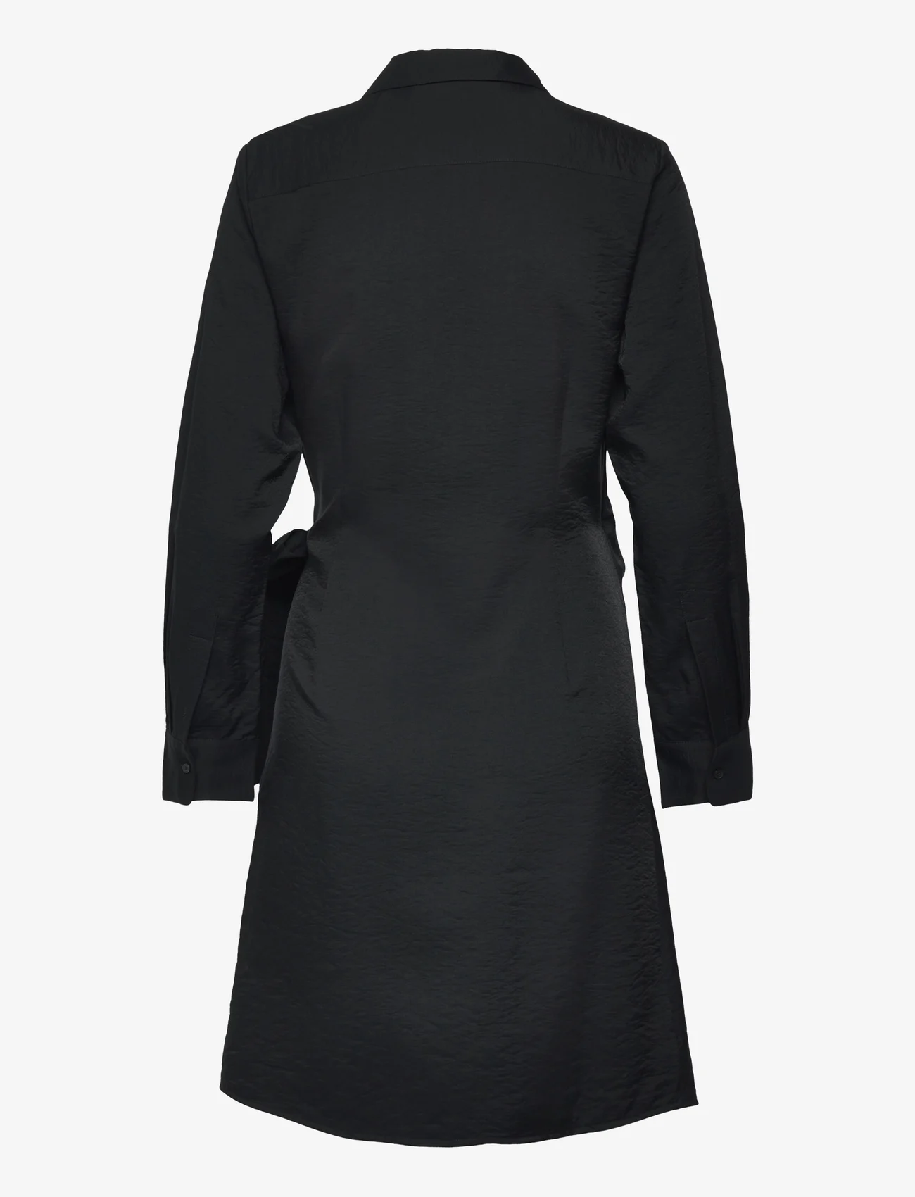 GANT - SLIM WRAP SHIRT DRESS - skjortekjoler - black - 1