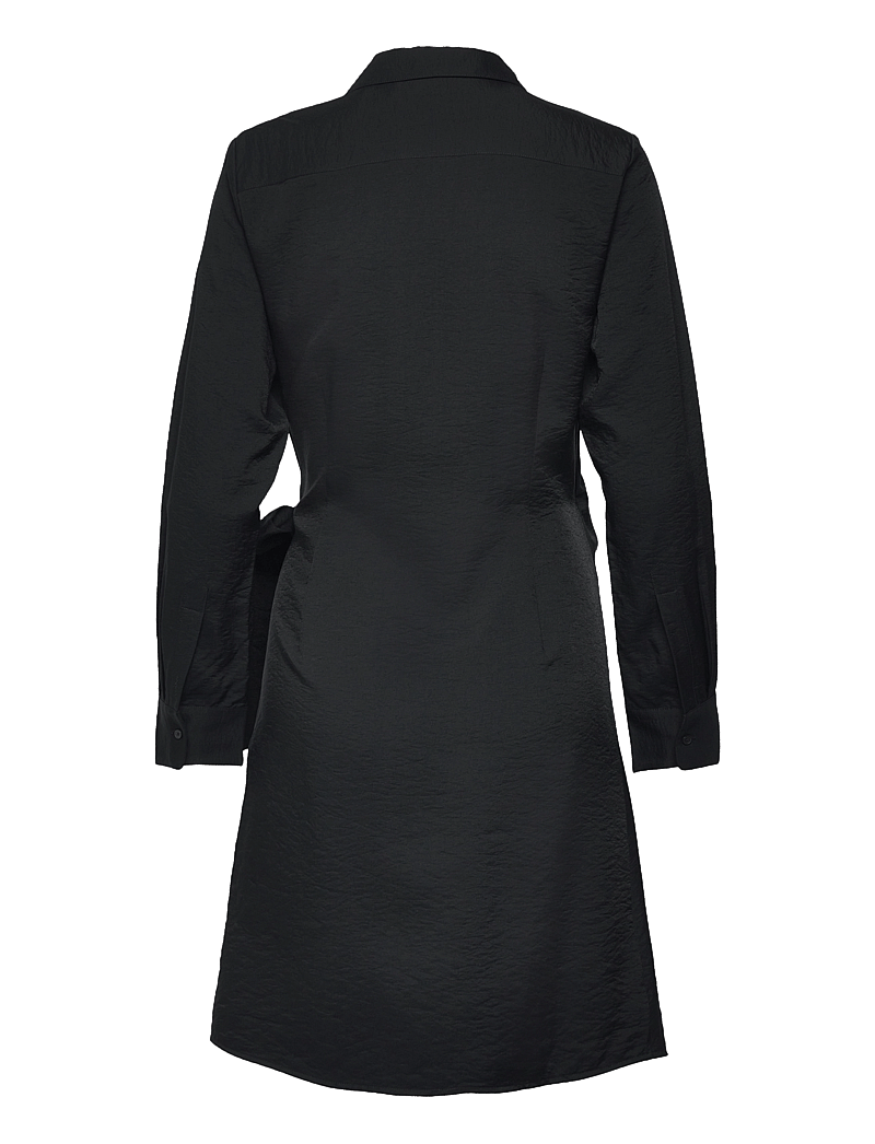 GANT - SLIM WRAP SHIRT DRESS - hemdkleider - black - 1