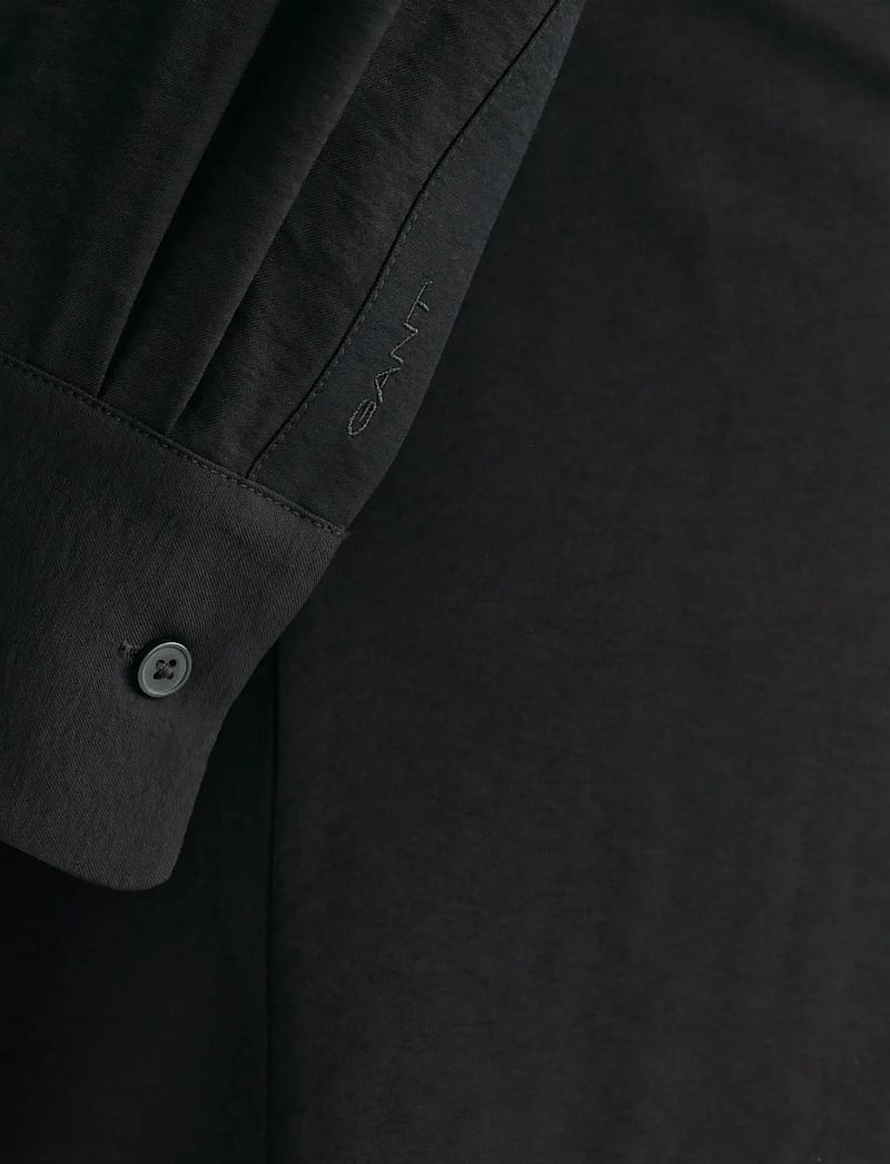 GANT - SLIM WRAP SHIRT DRESS - black - 4