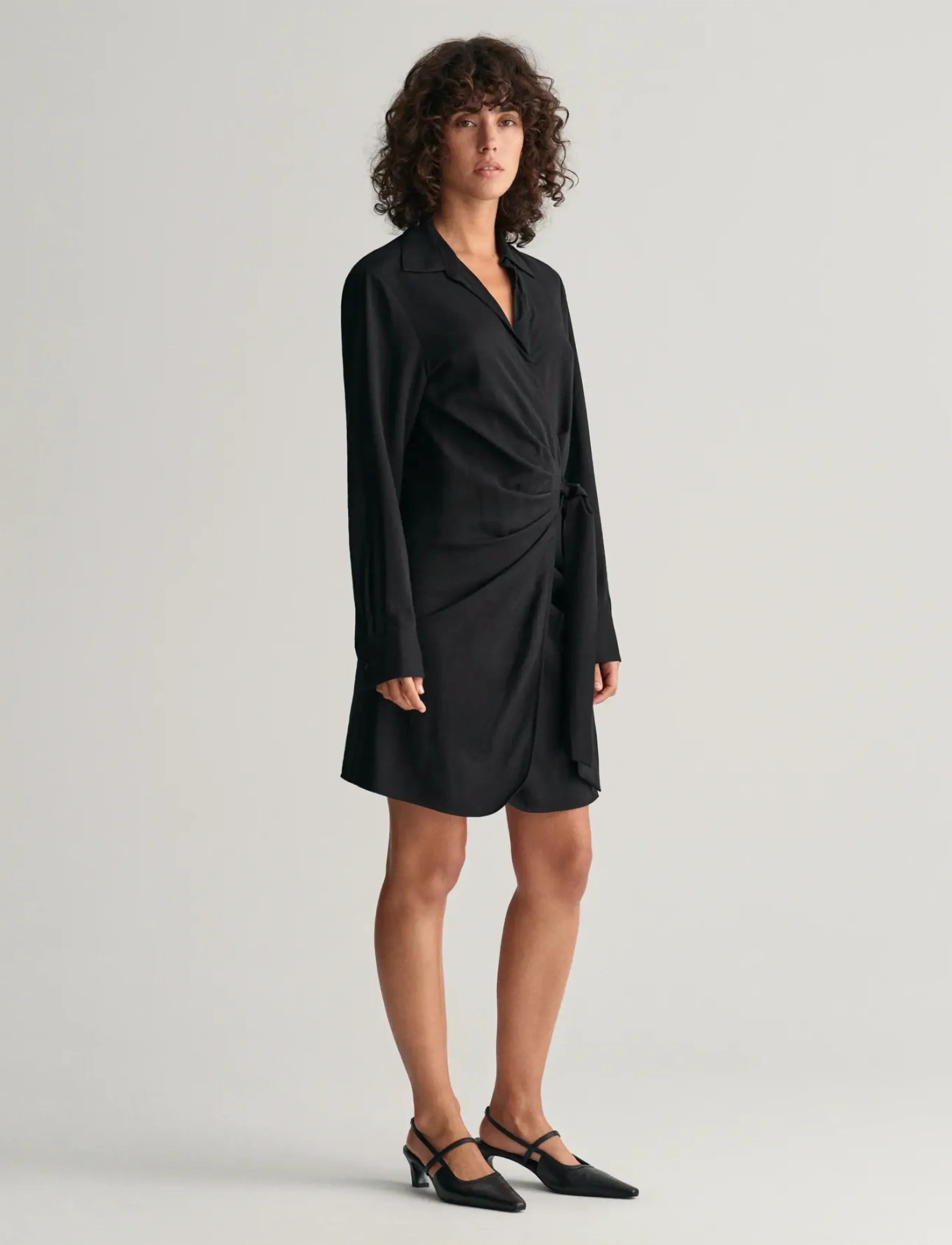 Gant - SLIM WRAP SHIRT DRESS - robes chemises - black - 5