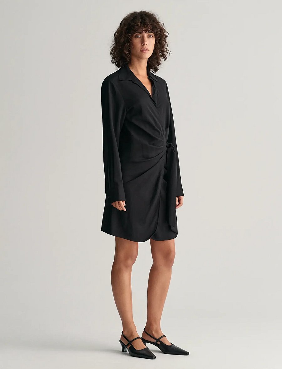 Gant - SLIM WRAP SHIRT DRESS - robes chemises - black - 5