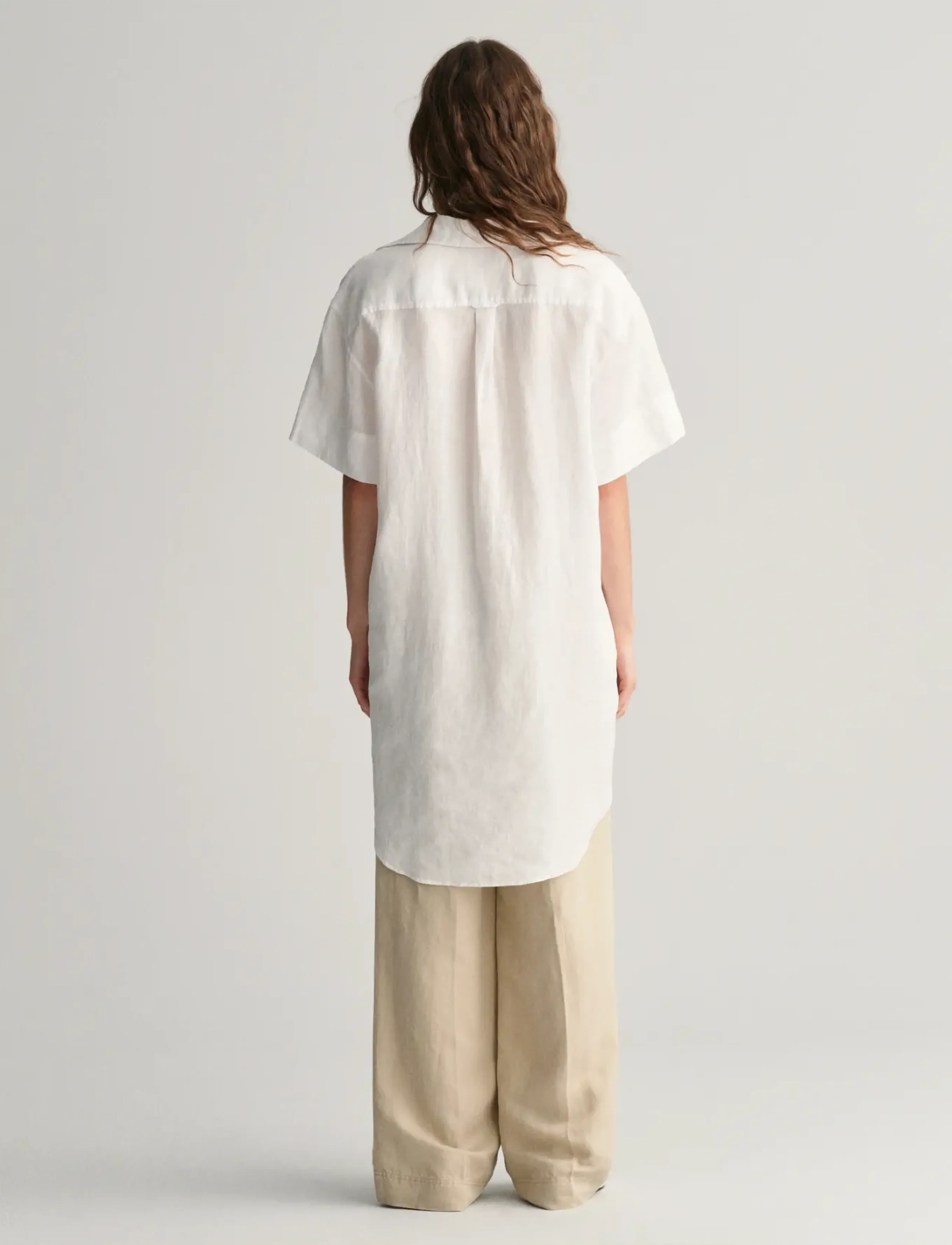 Gant - REL SS LINEN CAFTAN - tunikaer - white - 3