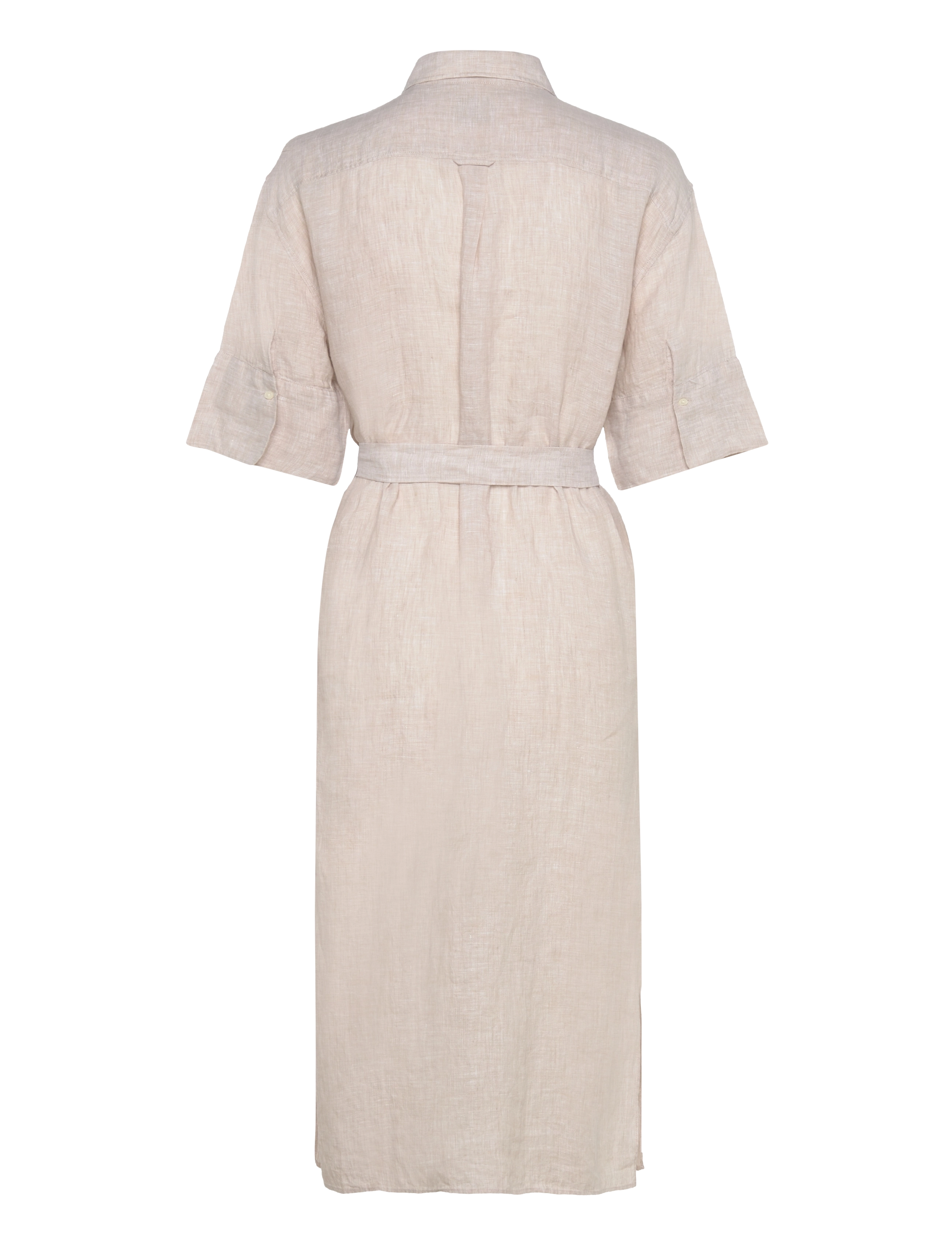 Gant - REL LINEN SS SHIRT DRESS - robes chemises - dry sand - 2