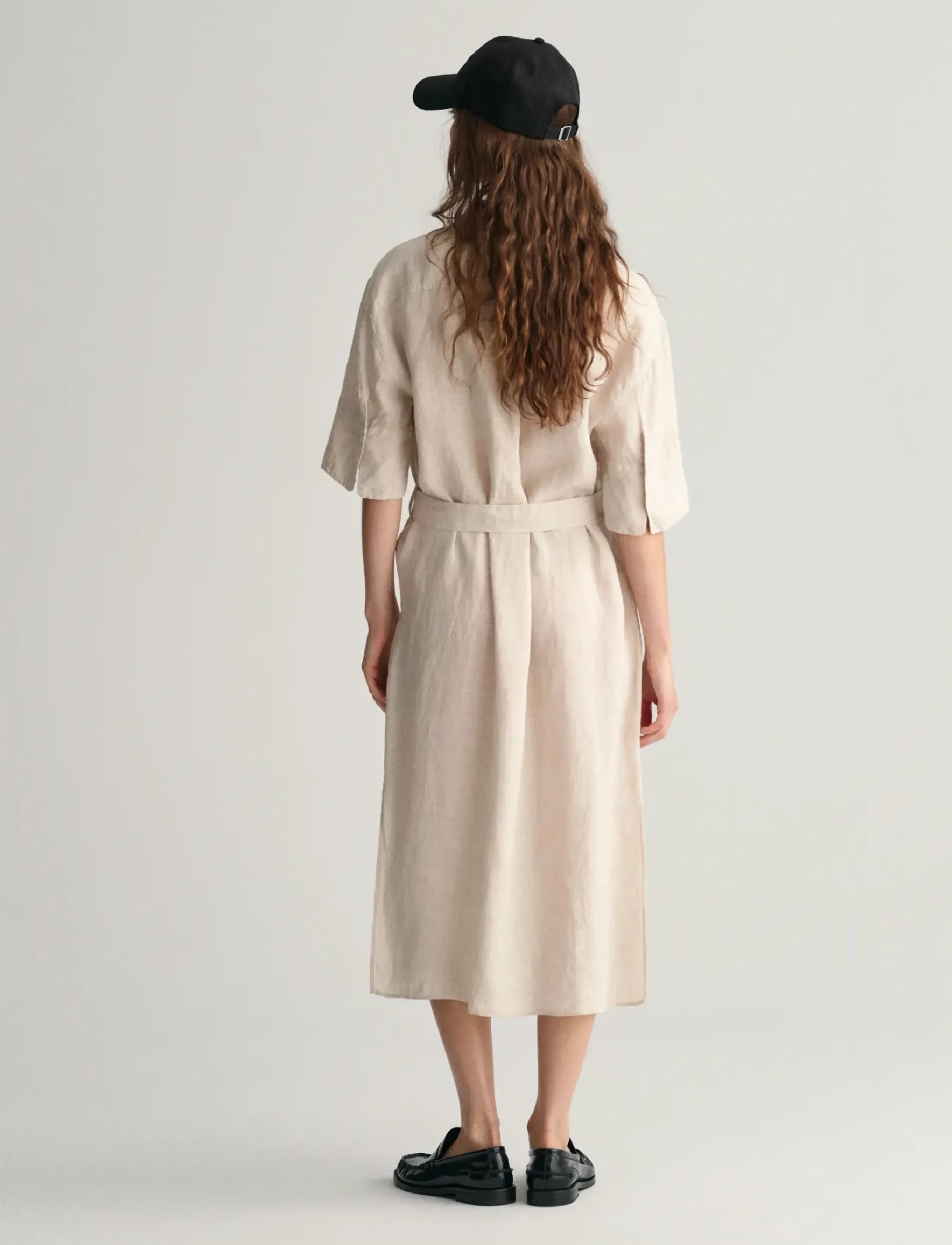 Gant - REL LINEN SS SHIRT DRESS - robes chemises - dry sand - 5
