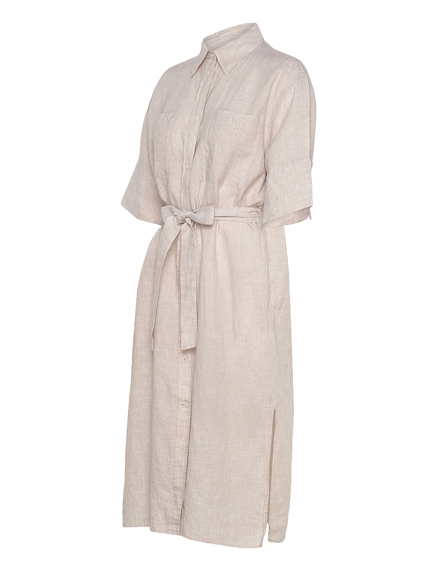 Gant - REL LINEN SS SHIRT DRESS - robes chemises - dry sand - 3