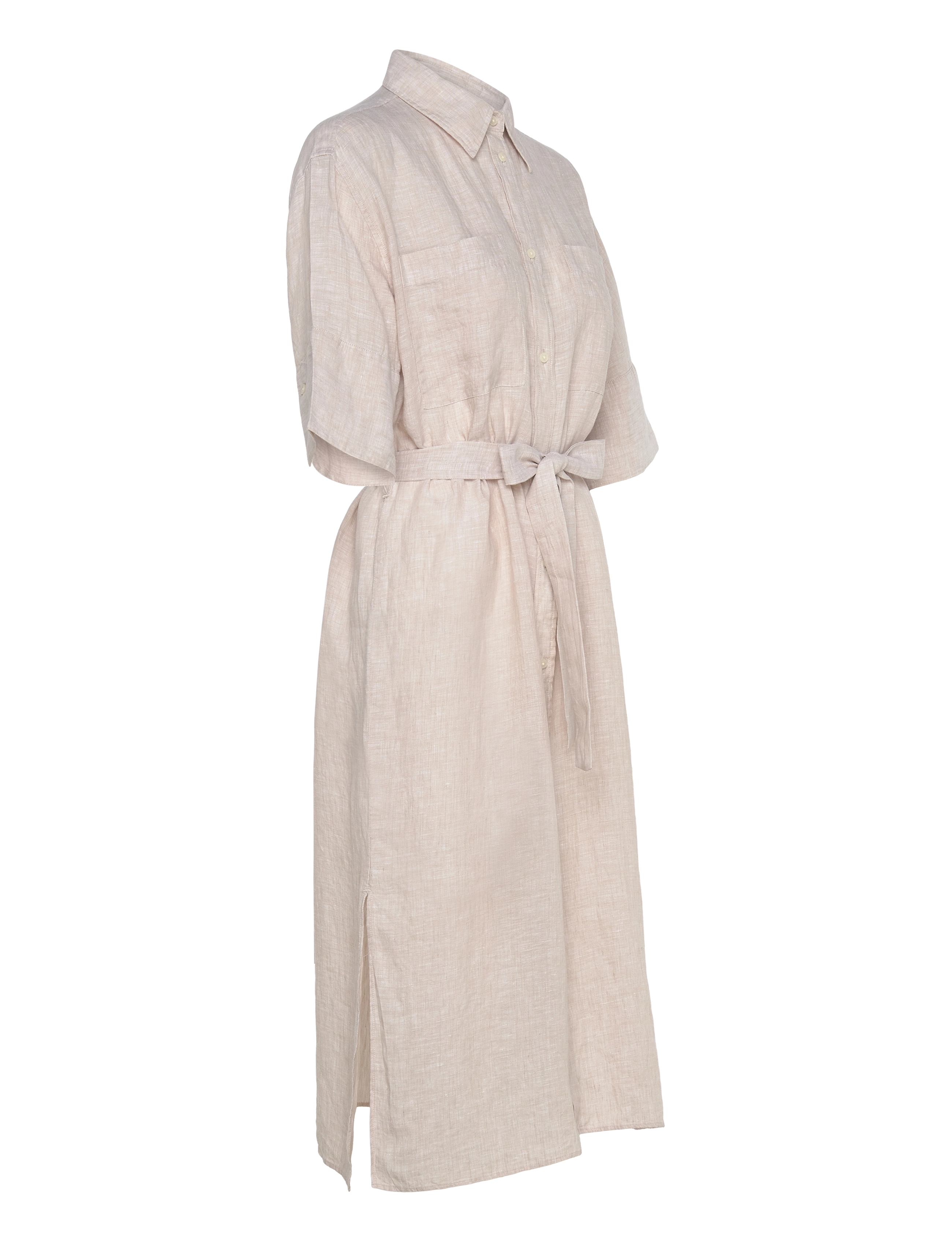 Gant - REL LINEN SS SHIRT DRESS - robes chemises - dry sand - 4