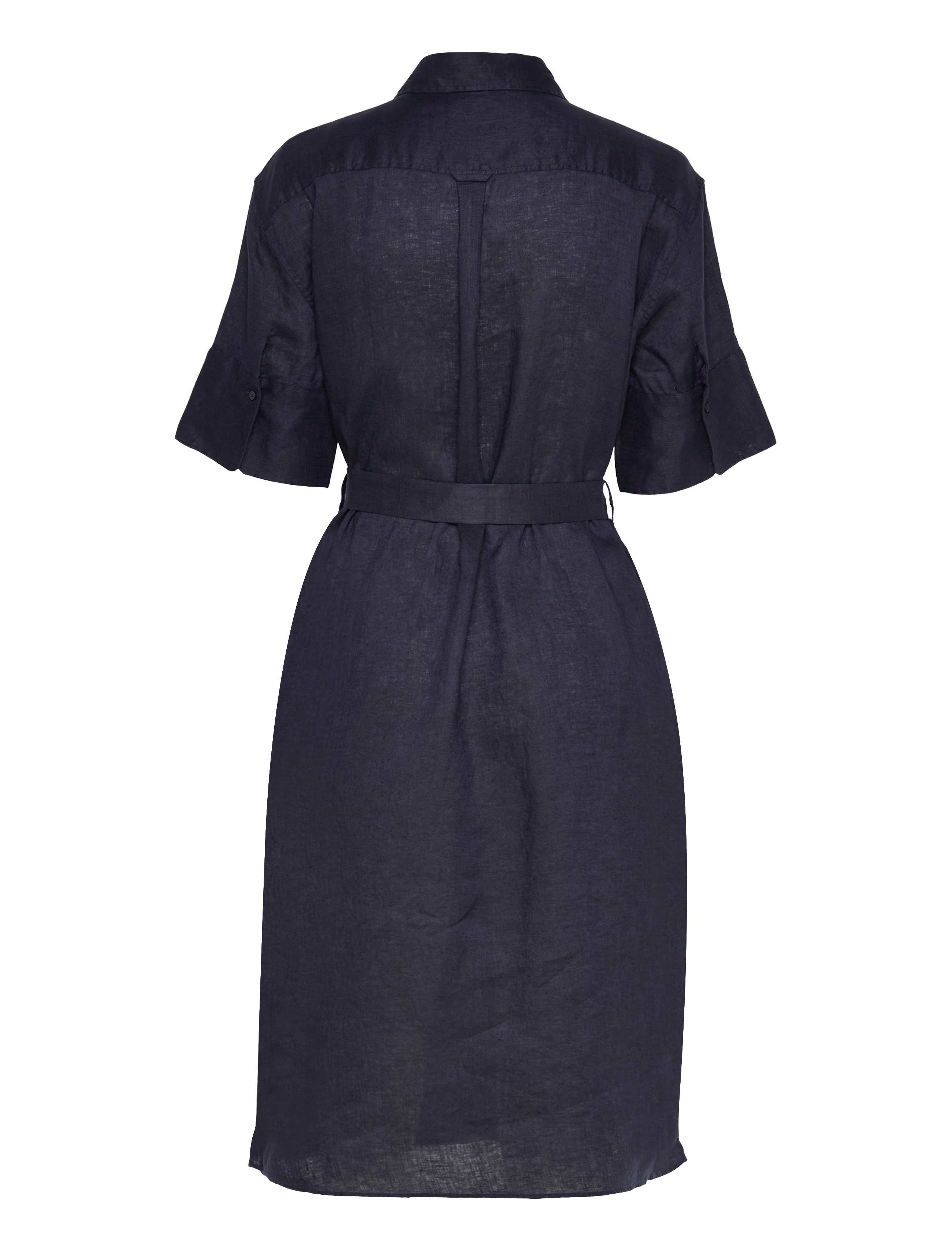 Gant - REL LINEN SS SHIRT DRESS - hemdkleider - evening blue - 2