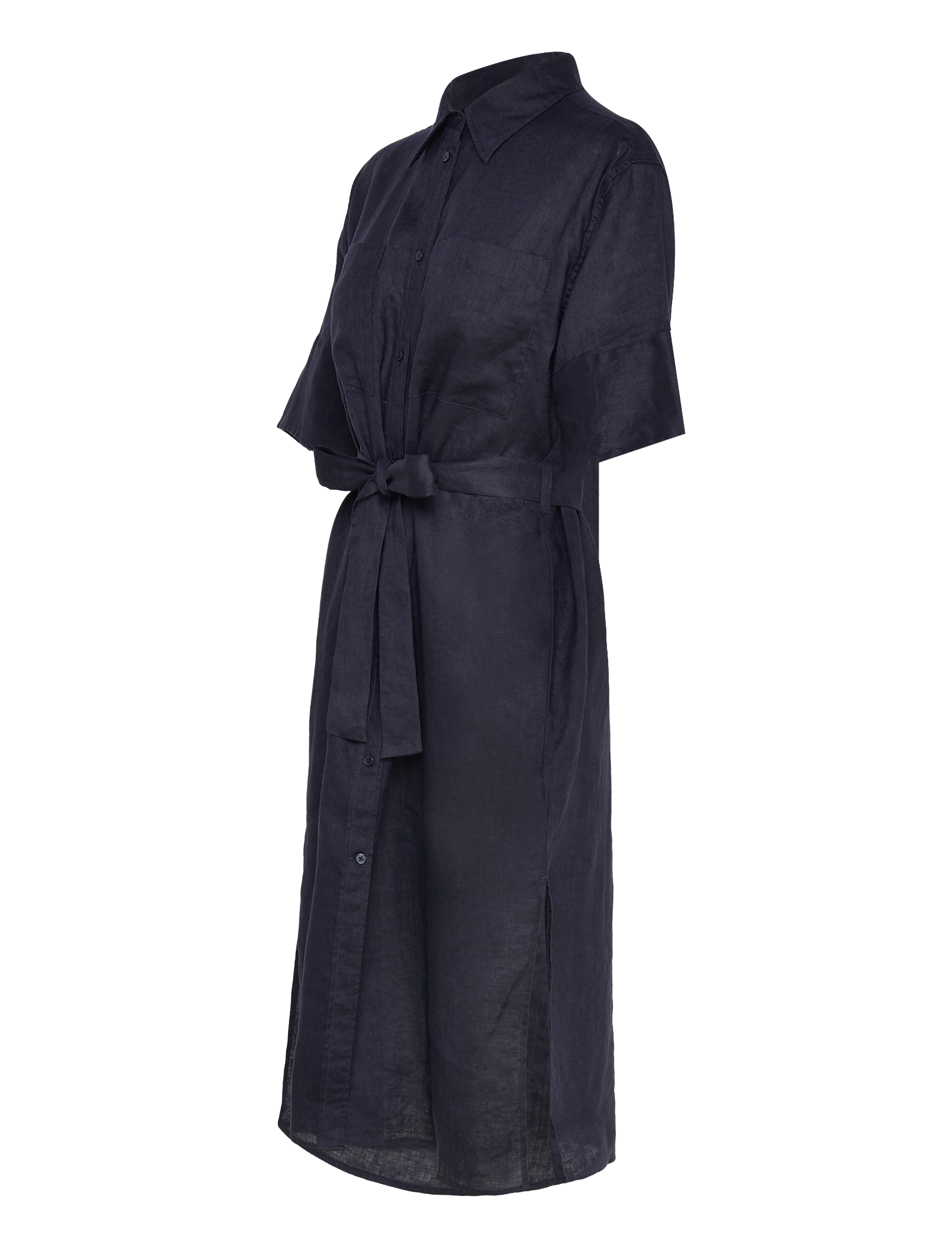 Gant - REL LINEN SS SHIRT DRESS - hemdkleider - evening blue - 3