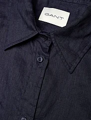 GANT - REL LINEN SS SHIRT DRESS - skjortklänningar - evening blue - 4